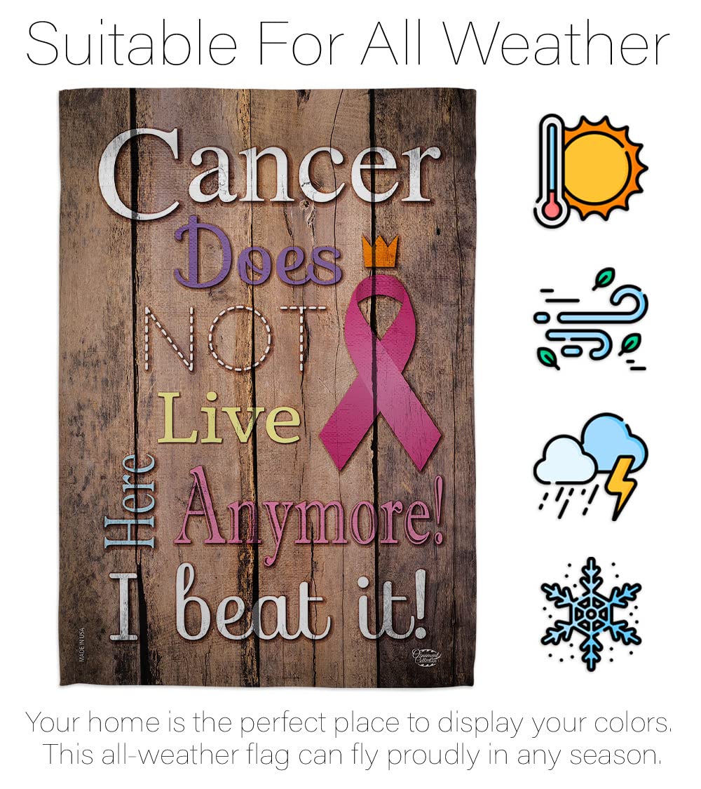 Pink Ribbon House Flag 2-Pack - Breast Cancer Awareness & Support Double-Sided 28x40 Inch - Inspirational Garden Yard Banner for Survivors, Prevention & BLM Causes - Perfect for Home Decor, Fundraisers & Awareness Events