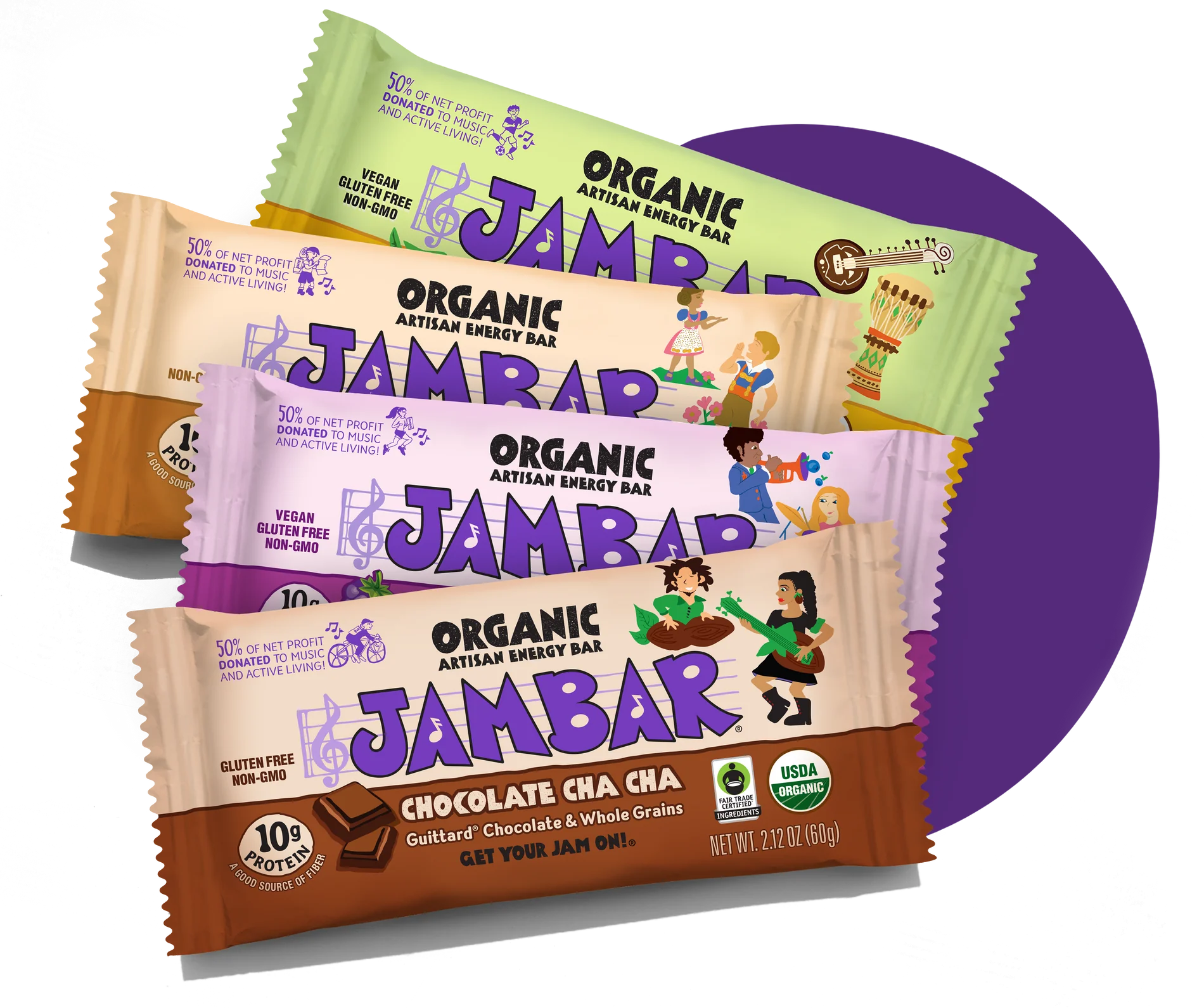 Organic JAMBAR Energy Bars - Healthy Snack for Hiking, Running & Workouts - Gluten-Free & Vegan Protein Bars for Active Lifestyles