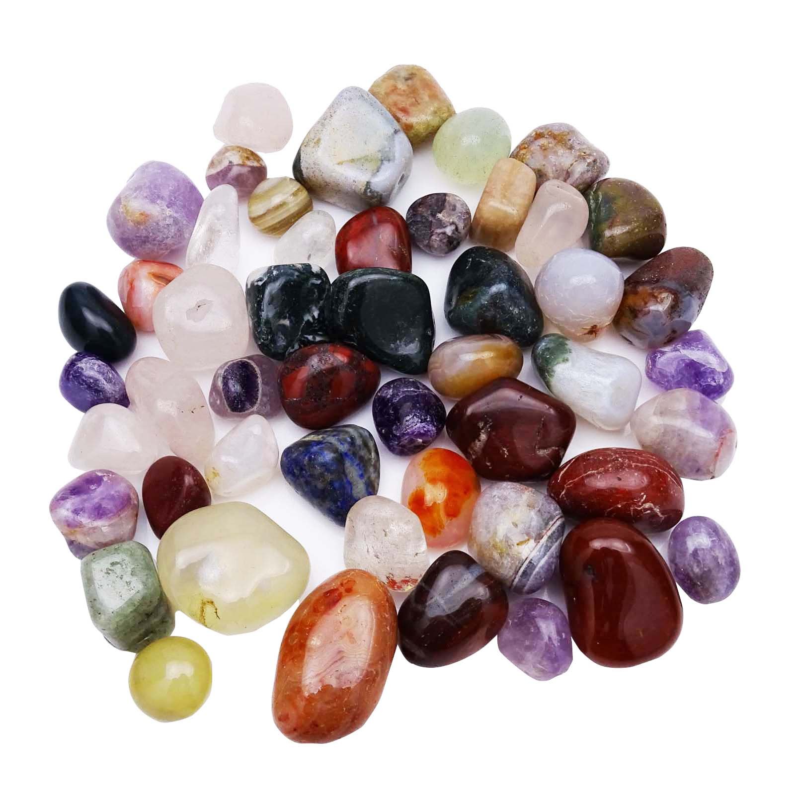 HARMONIZE Natural Tumbled Assorted Healing Stones Bulk - Reiki Crystals, Chakra Stones for Meditation, Home Decor & Spiritual Healing (1lb Mix)