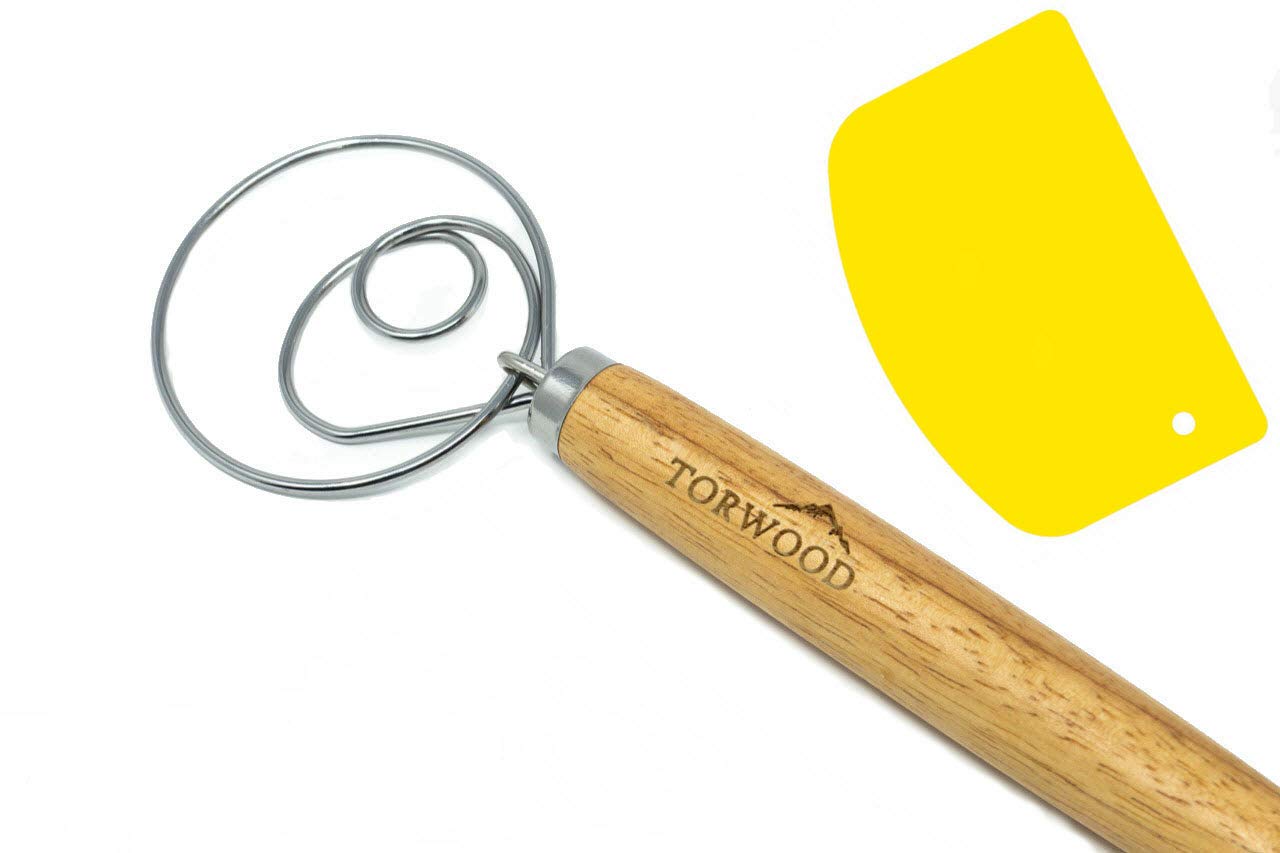 Premium Stainless Steel Danish Dough Whisk - 13.5