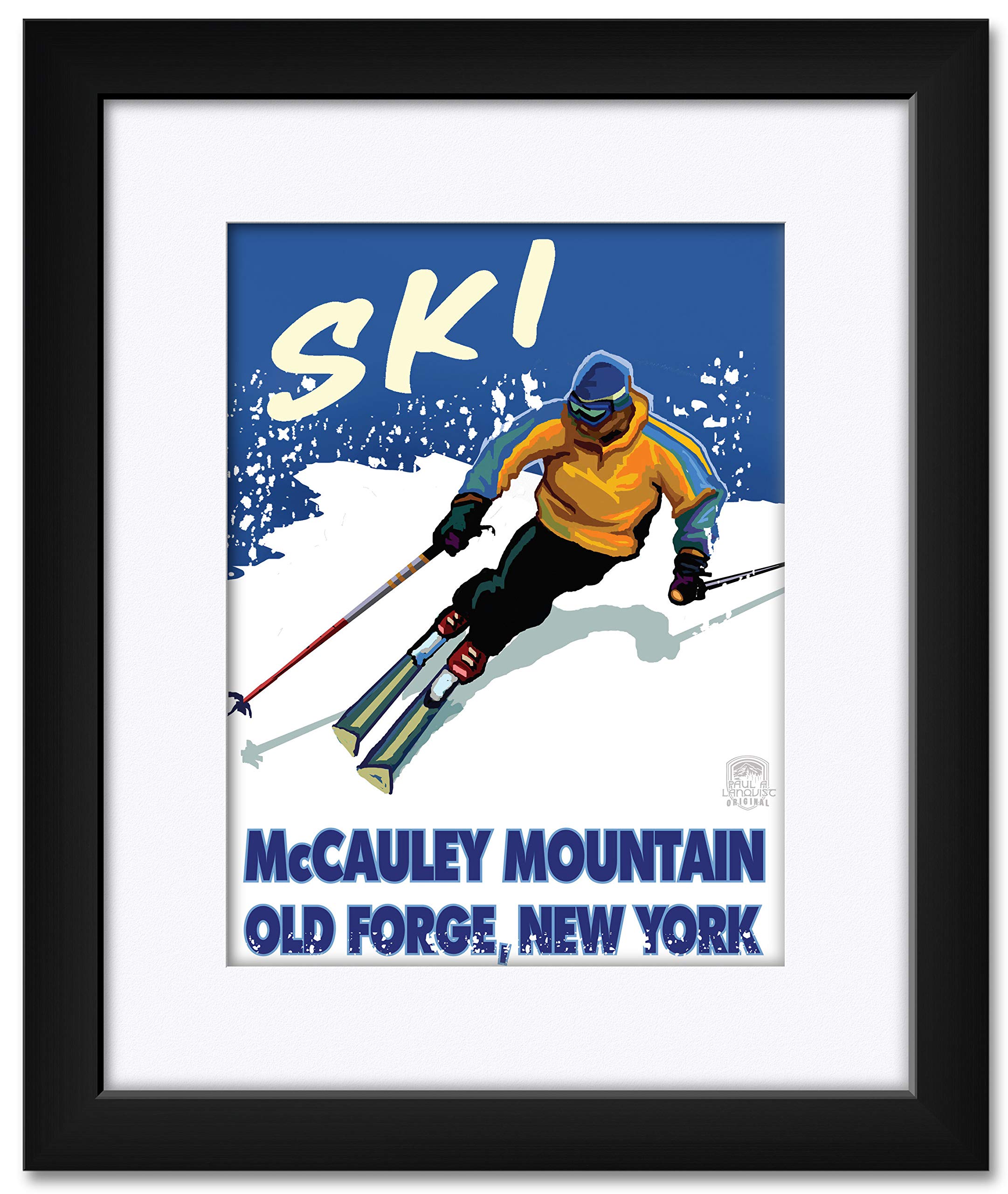 Paul A. Lanquist Framed Art Print - McCaley Mountain Downhill Landscape (15