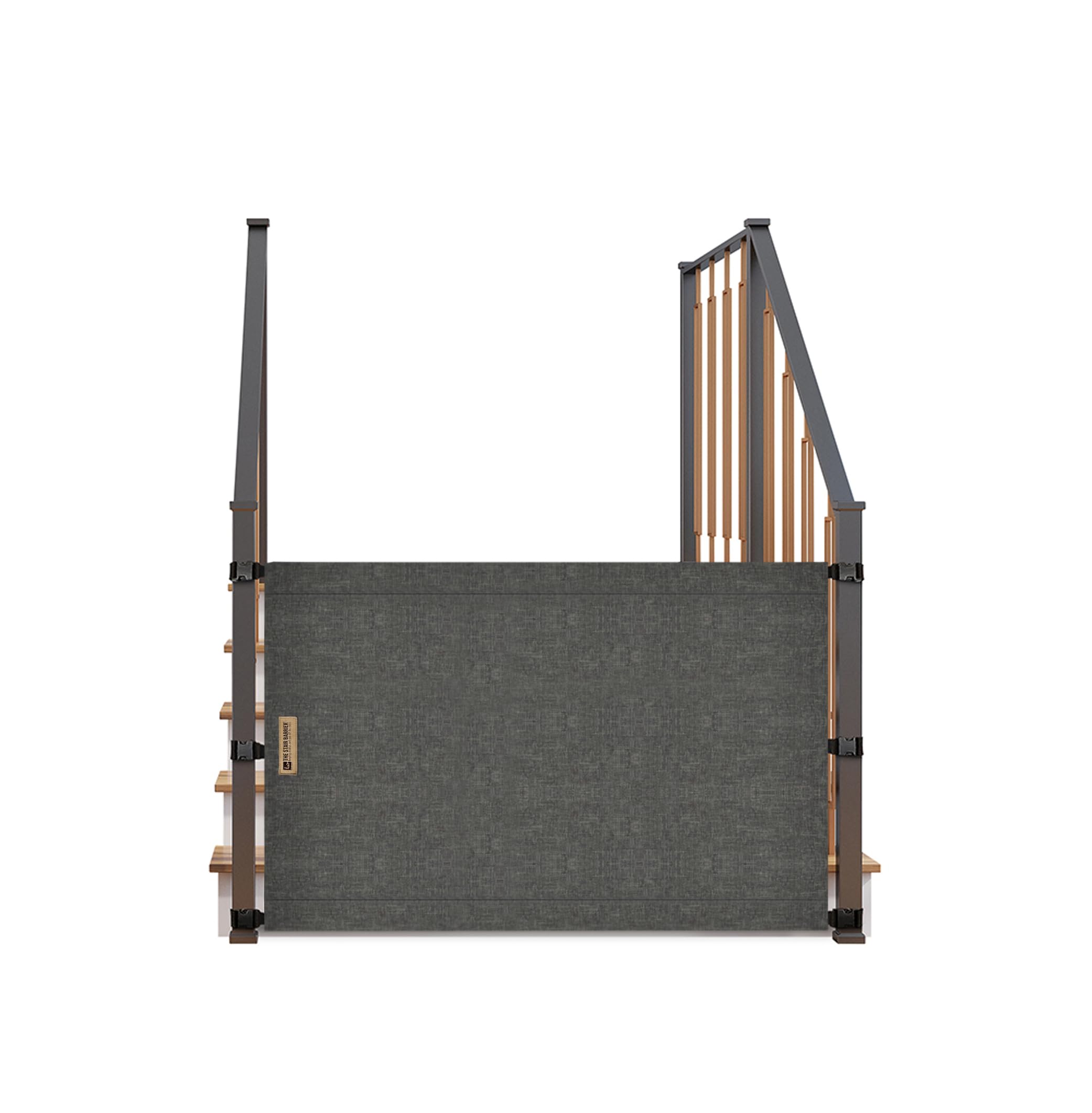 No-Drill Baby & Pet Safety Gate for Stairs - Portable Banister to Banister Barrier for Childproofing & Pet Protection - Perfect for Homes, Apartments & Staircases