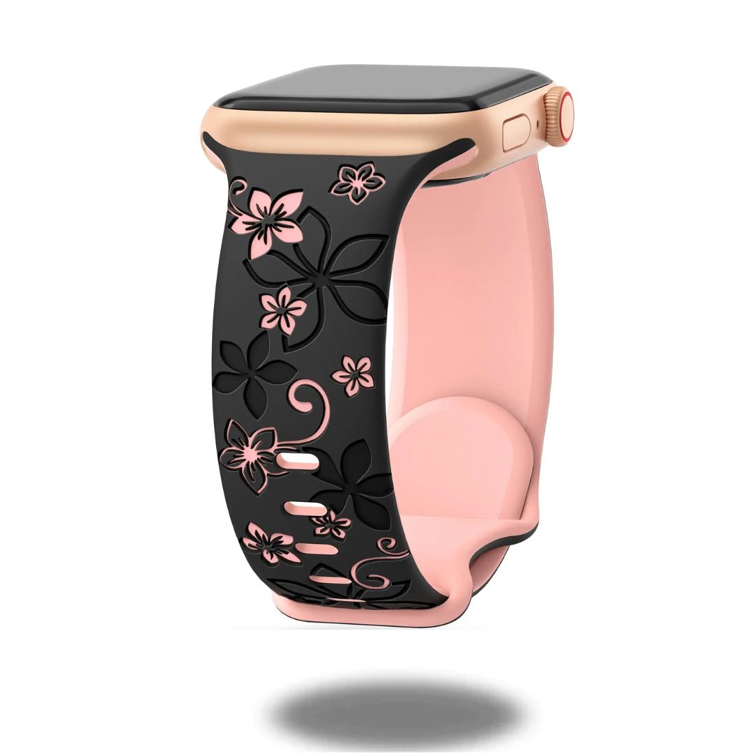 Contessa Luxury Silicone Watch Band - Elegant & Durable Wristband for Apple Watch, Fitbit & More | Perfect for Workouts, Daily Wear & Special Occasions