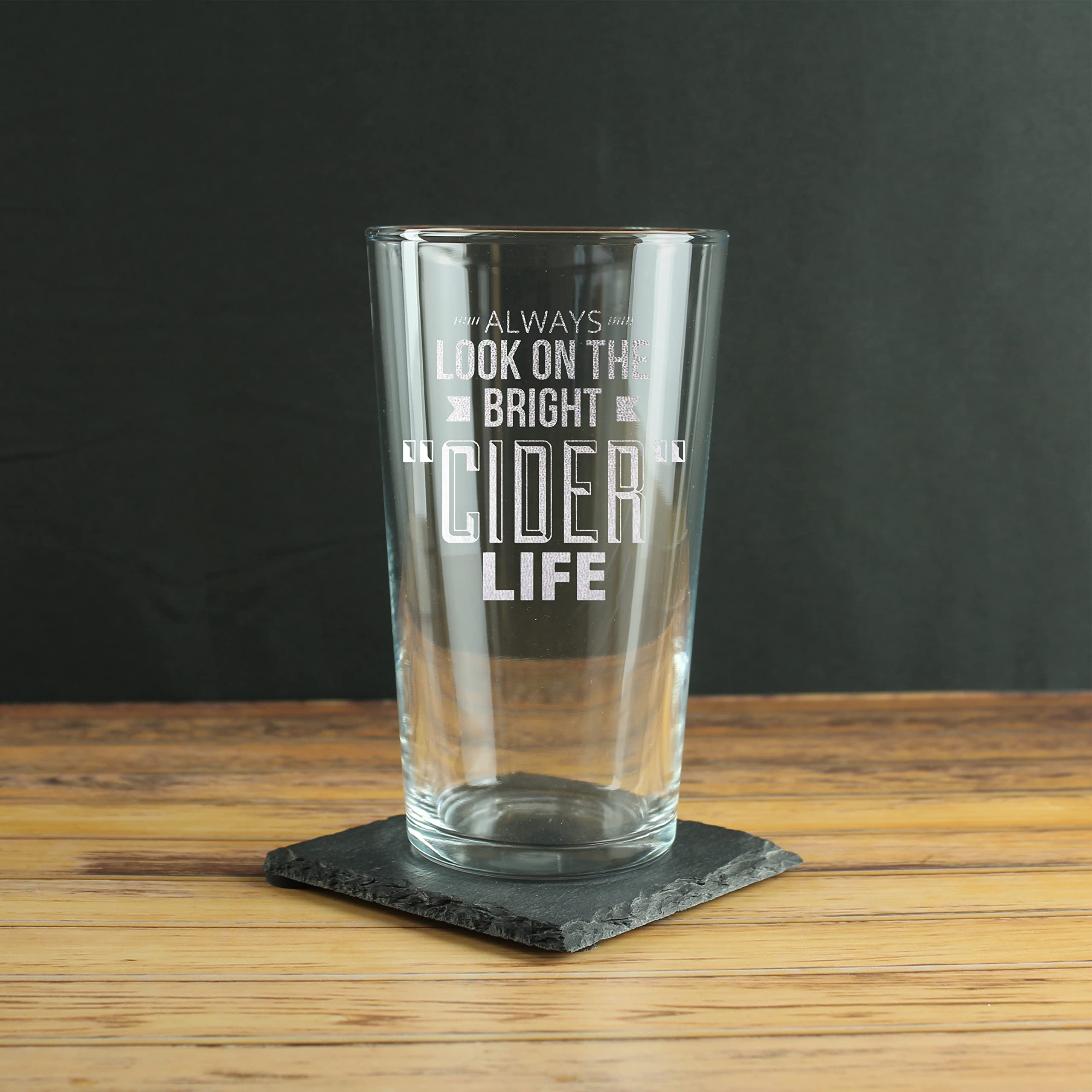 Engraved Conical Beer Glass - 20oz Pint Glass, UK Laser Engraved Gift for Men & Dads - Perfect for Pubs & Gifting
