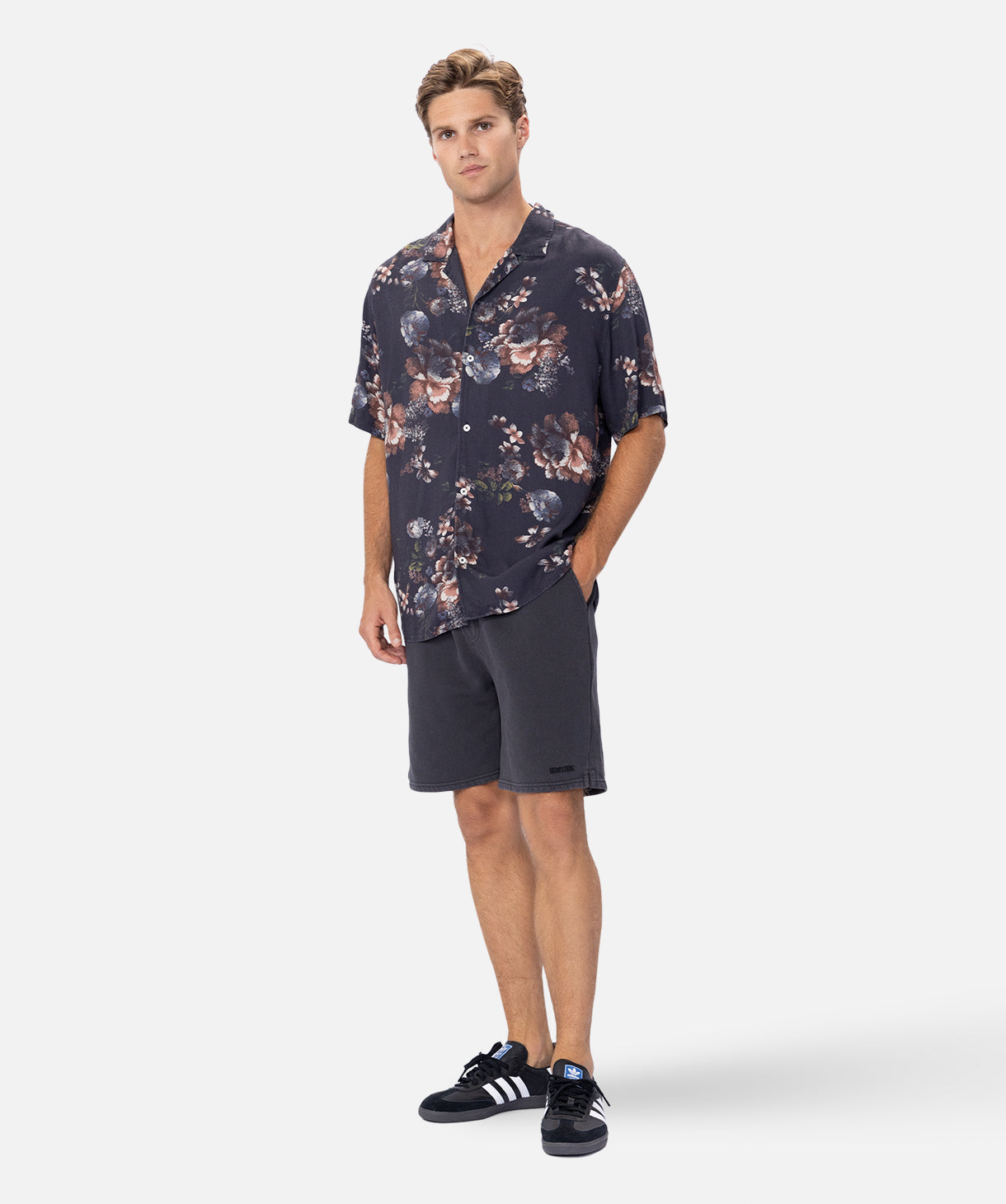 Andreas Short Sleeve Shirt for Men - Black & Multi-Color Casual Button Down Shirt | Perfect for Summer Outfits, Beach Wear & Office Casual Style