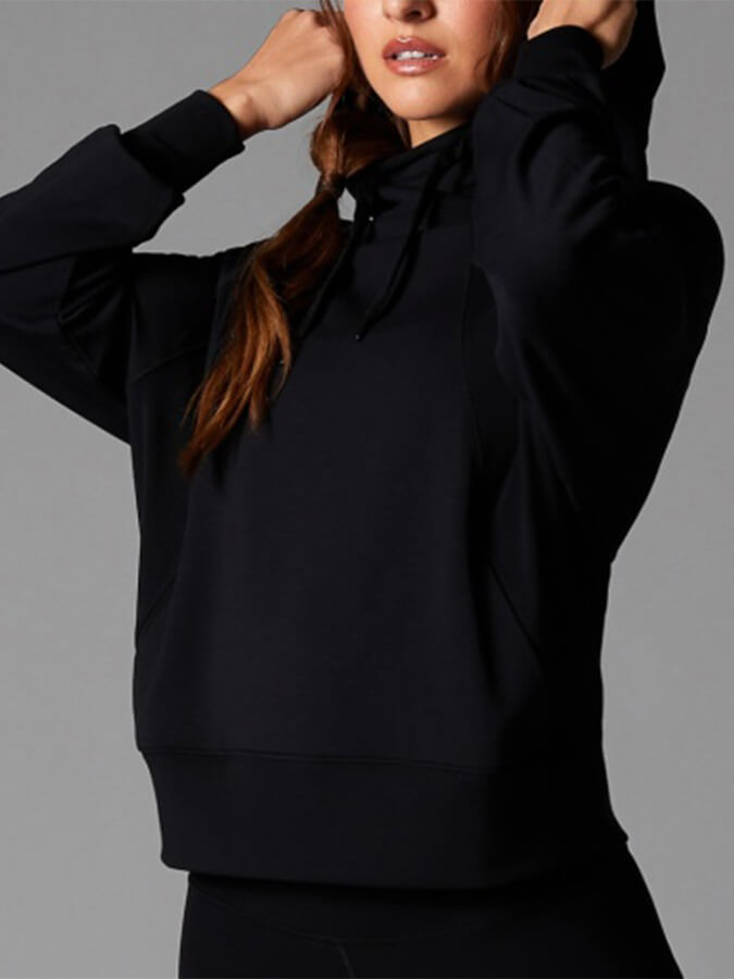Tavi Cozy Paneled Women's Hoodie - Soft Fleece Pullover Sweatshirt for Casual Wear, Lounge & Outdoor Activities