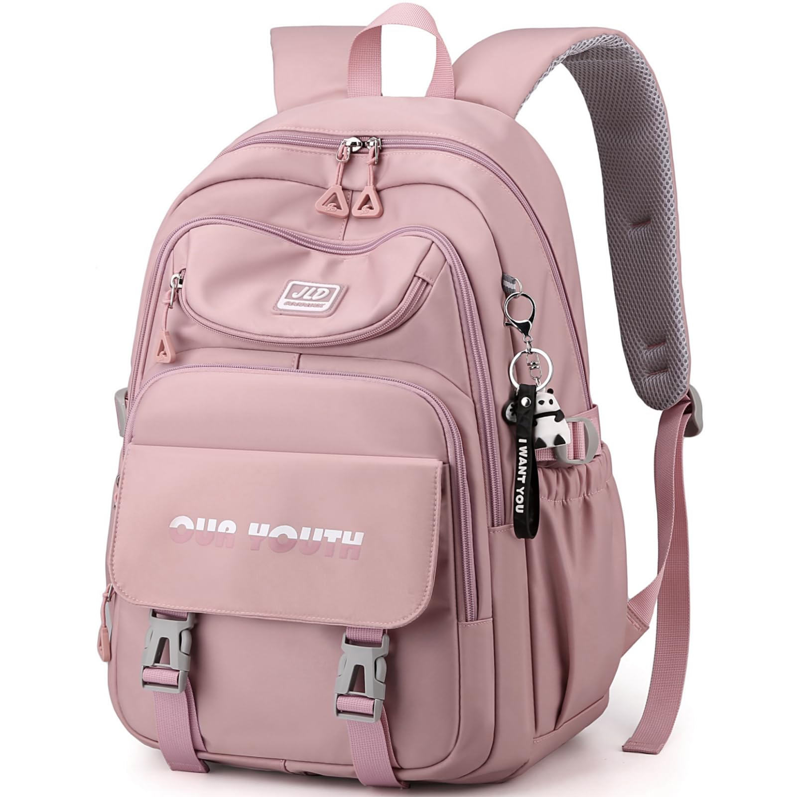 HIKKER-LINK Stylish Purple Laptop Backpack - Waterproof Casual Daypack with USB Charging Port, Perfect for Work, School, Travel & College Students (15.6 Inch)