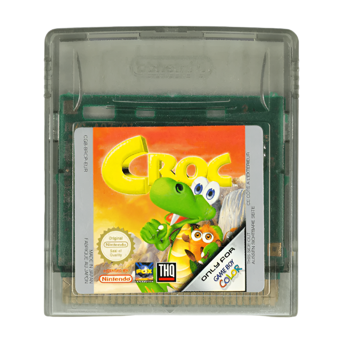 Original Nintendo Game Boy Color (GBC) Console - Croc Edition - PAL Version - Retro Gaming Console for Collectors & Classic Game Lovers - Perfect for Nostalgic Gaming & Display