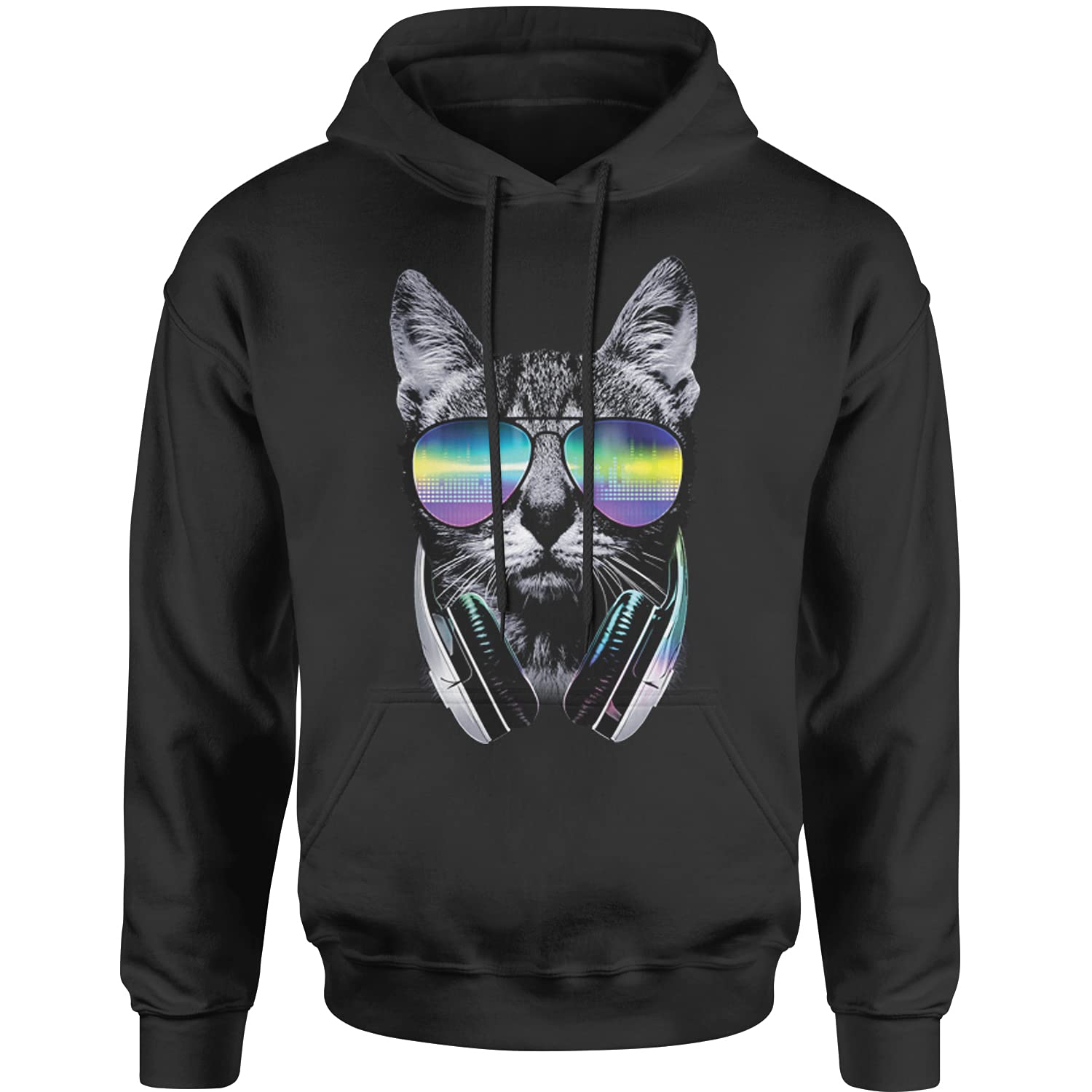 Cool Cat DJ with Headphones - Unisex Adult Hoodie for Men & Women | Perfect for Music Lovers, Streetwear & Casual Outfits