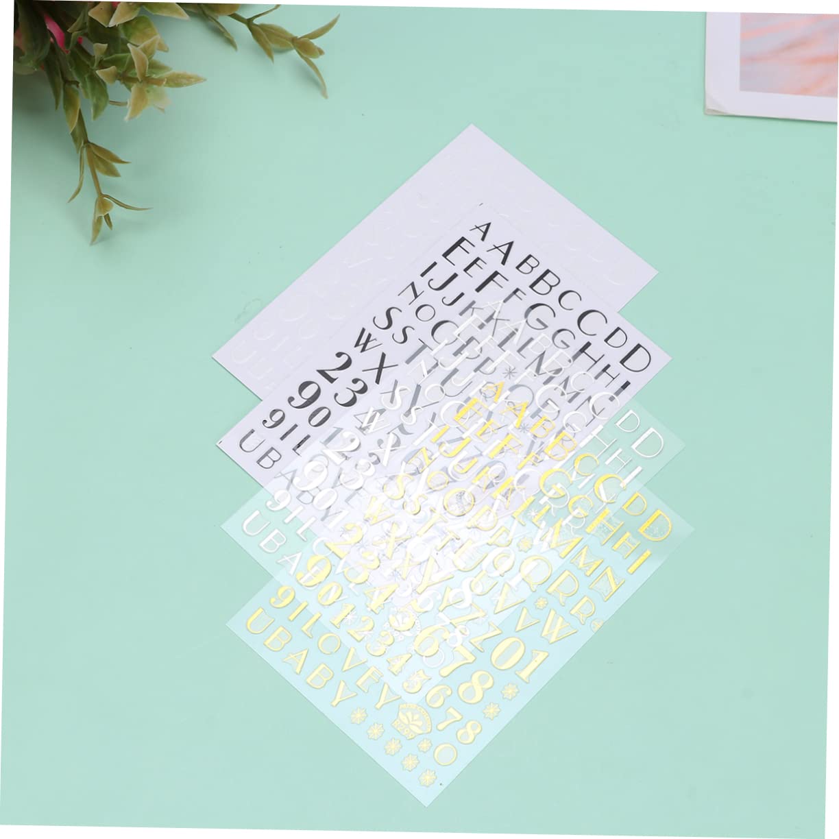 Minkissy 8pcs Alphabet Letter Stickers for Nail Art - 3D Nail Decals, Manicure Stickers, Nail Art Decoration - Perfect for DIY Nails, Salon Designs, and Creative Nail Art Projects