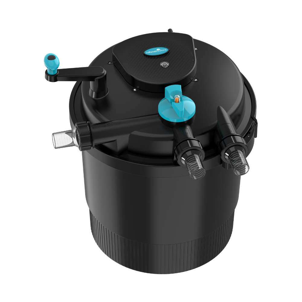 AllPondSolutions 25000L Pressurized Pond Filter with 36W UV Light - Easy Clean PFC 25000 for Large Koi Ponds and Water Gardens | Outdoor Fish Tank Filtration System