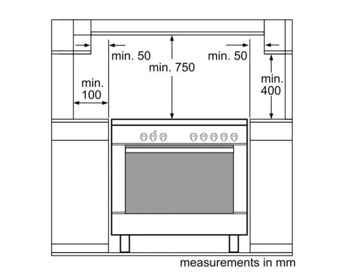 Dual Fuel Range Cooker Series 6 - 36 Inch Stainless Steel Professional Gas & Electric Oven with 6 Burners - HSB738357A - Perfect for Home Kitchen, Restaurant & Commercial Cooking