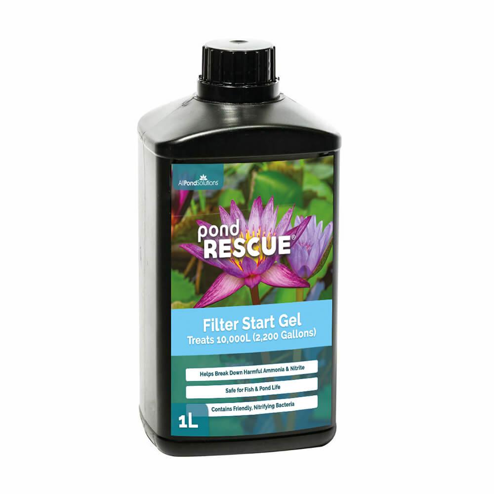 PondRescue Filter Start Gel 1L & 2.5L - Treats 10,000 to 25,000 Liters | Beneficial Bacteria for Pond Water Clarification & Algae Control | Perfect for Garden Ponds, Koi Ponds & Water Features