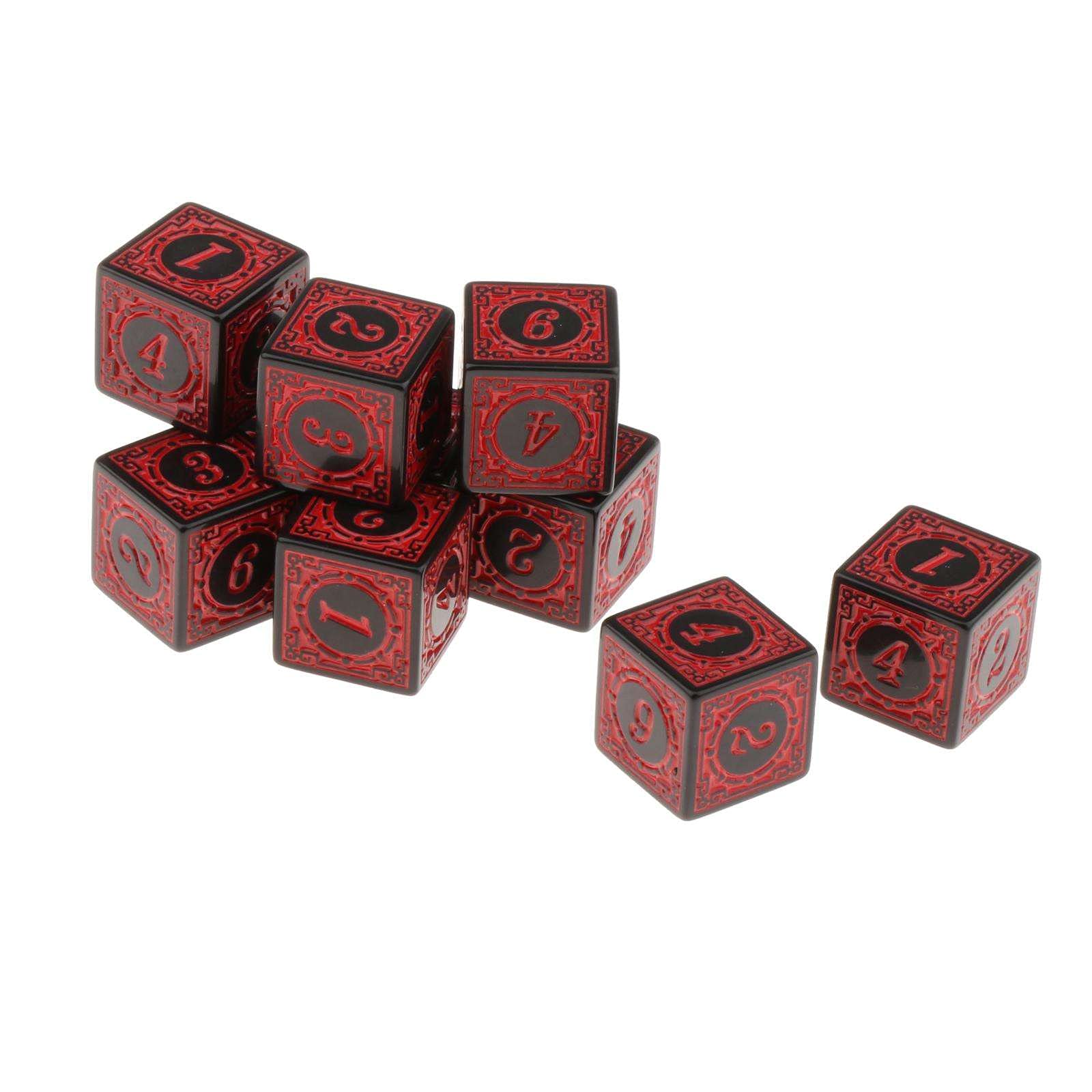 Fancyes 10-Pack Kids Tabletop Game Set - Fun Interactive Board Games for Children, Family Game Night & Party Entertainment (Red)