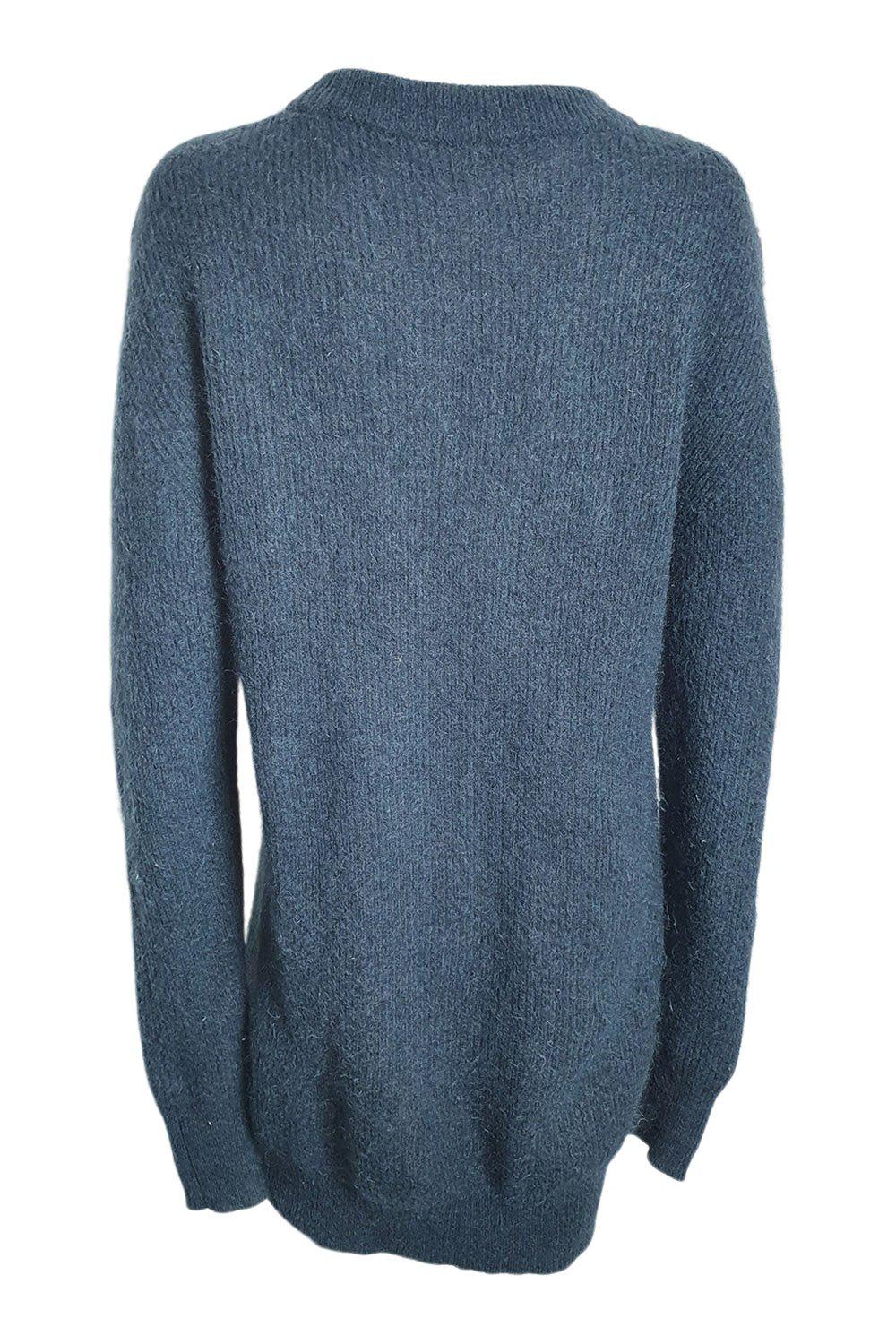 ACNE STUDIOS Blue Mohair Wool Blend Visa Jumper Dress (Large) - Cozy Winter Knitwear for Women, Perfect for Holiday Parties & Casual Outings