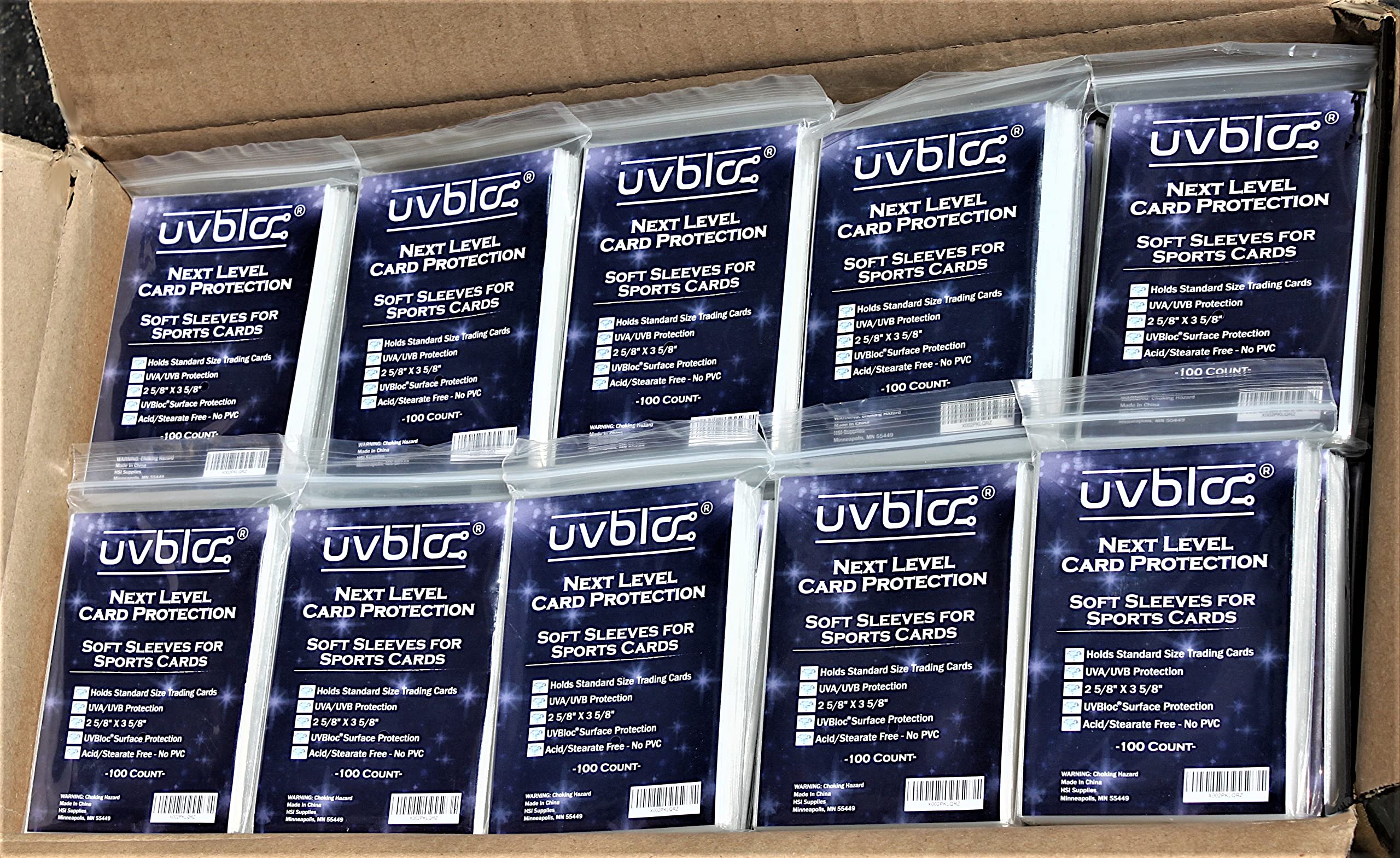 10,000 Penny Sleeves Card Protectors - Acid-Free Soft Sleeves for Baseball, Basketball, Football, Yugioh & Pokemon Trading Cards - Perfect for Card Collecting, Gaming & Storage Protection