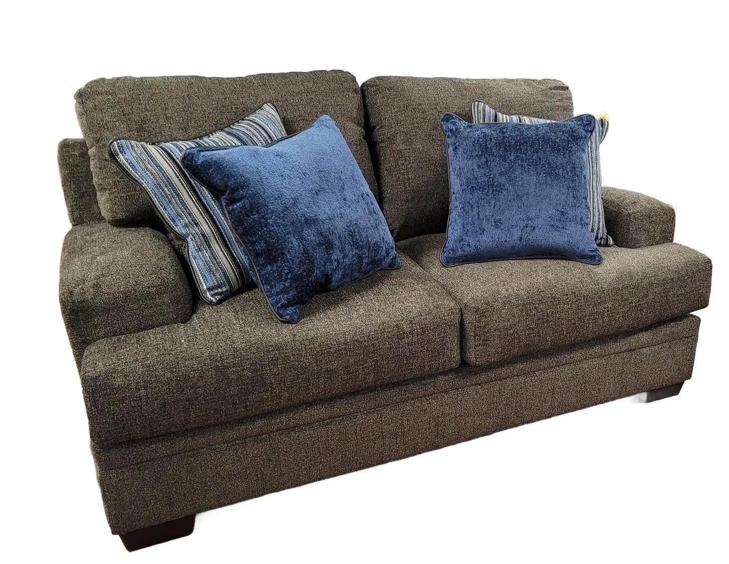 Dewey Brindle Loveseat 8875LS - Modern Faux Leather Sofa for Small Spaces | Perfect for Apartments, Living Rooms & Home Offices