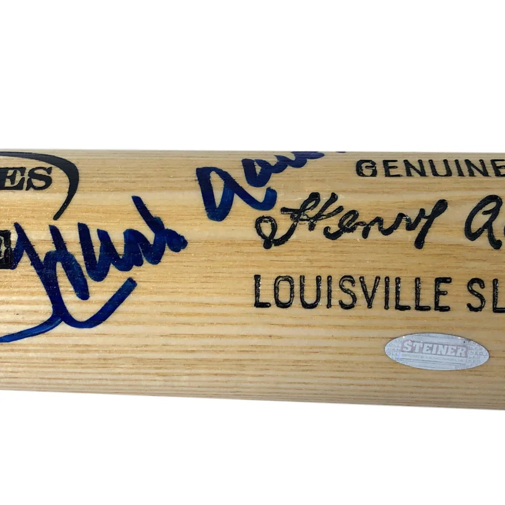 Hank Aaron Autographed Louisville Slugger Baseball Bat with Steiner COA - Authentic Braves Memorabilia for Collectors & Sports Fans - Perfect for Display, Gifts, and Home Decor