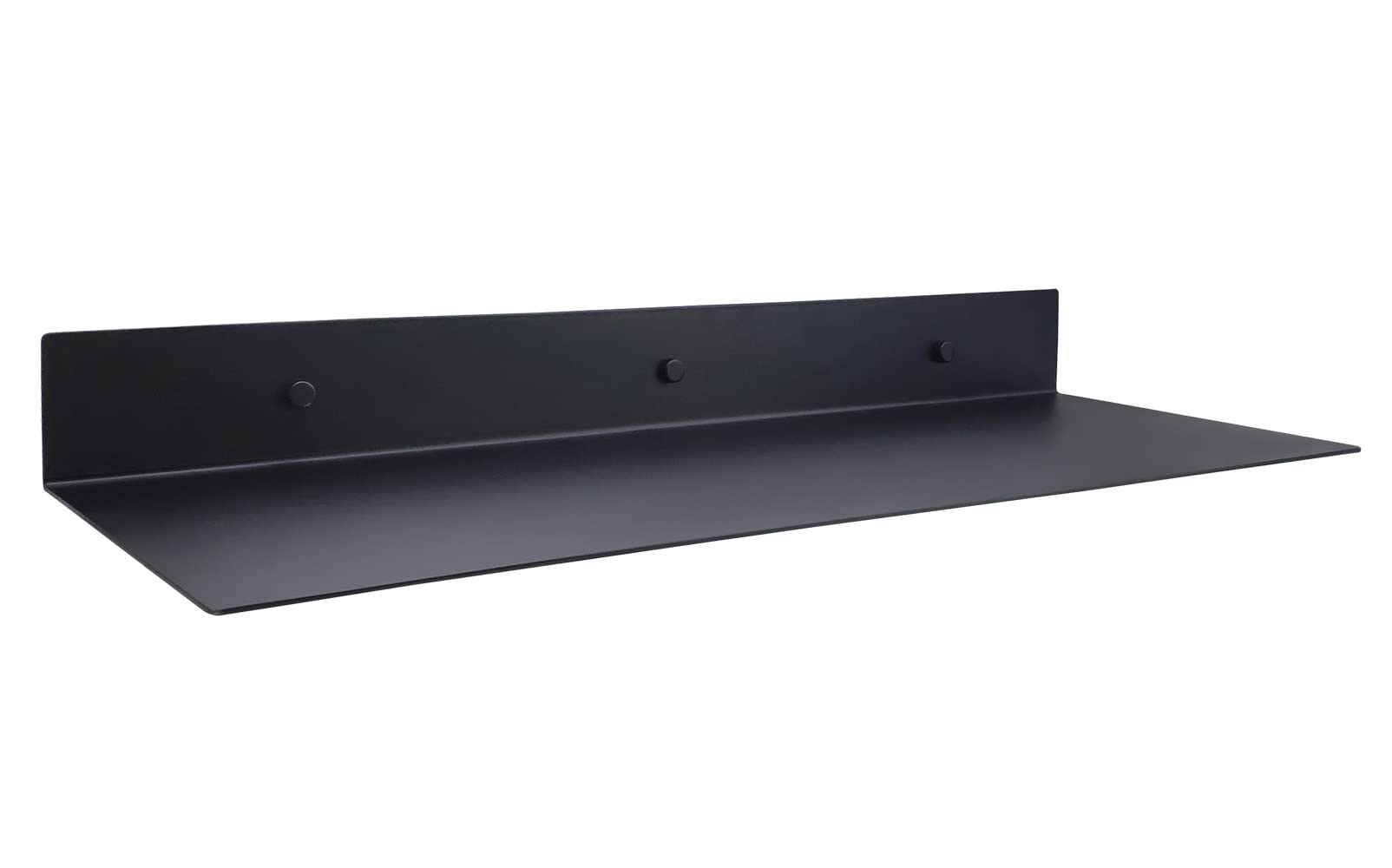 Matte Black Metal Floating Shelf (24