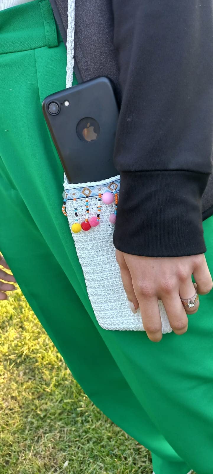 Unisex Small Crossbody Bag - 100% Handmade Cell Phone Holder & Phone Bag - Perfect for Travel, Shopping, and Everyday Use