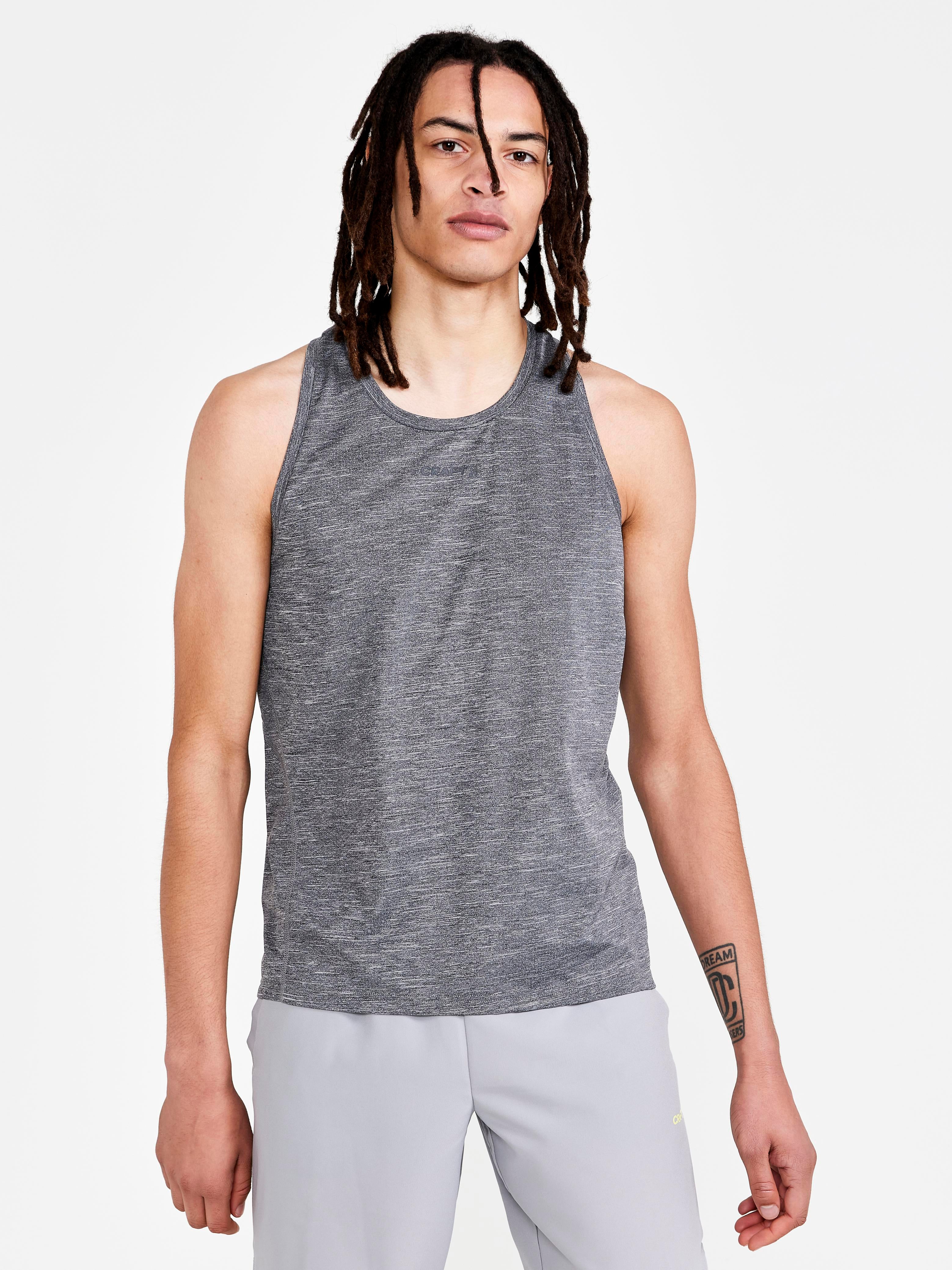 Men's Advanced Charge Melange Training Singlet - Lightweight & Breathable Workout Top for Running, Gym & Fitness Training
