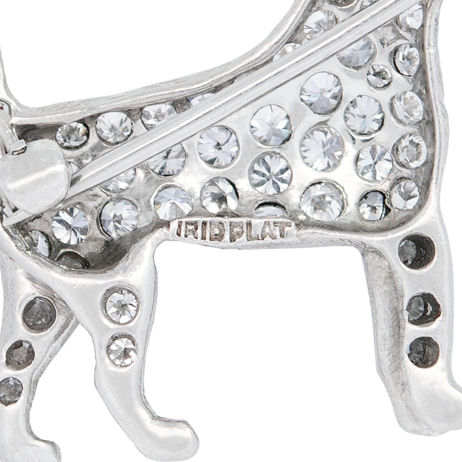 Vintage Tiffany & Co. Art Deco Platinum Diamond Ruby Dog Brooch Pin - Luxury Collectible Jewelry for Special Occasions & Gift Giving