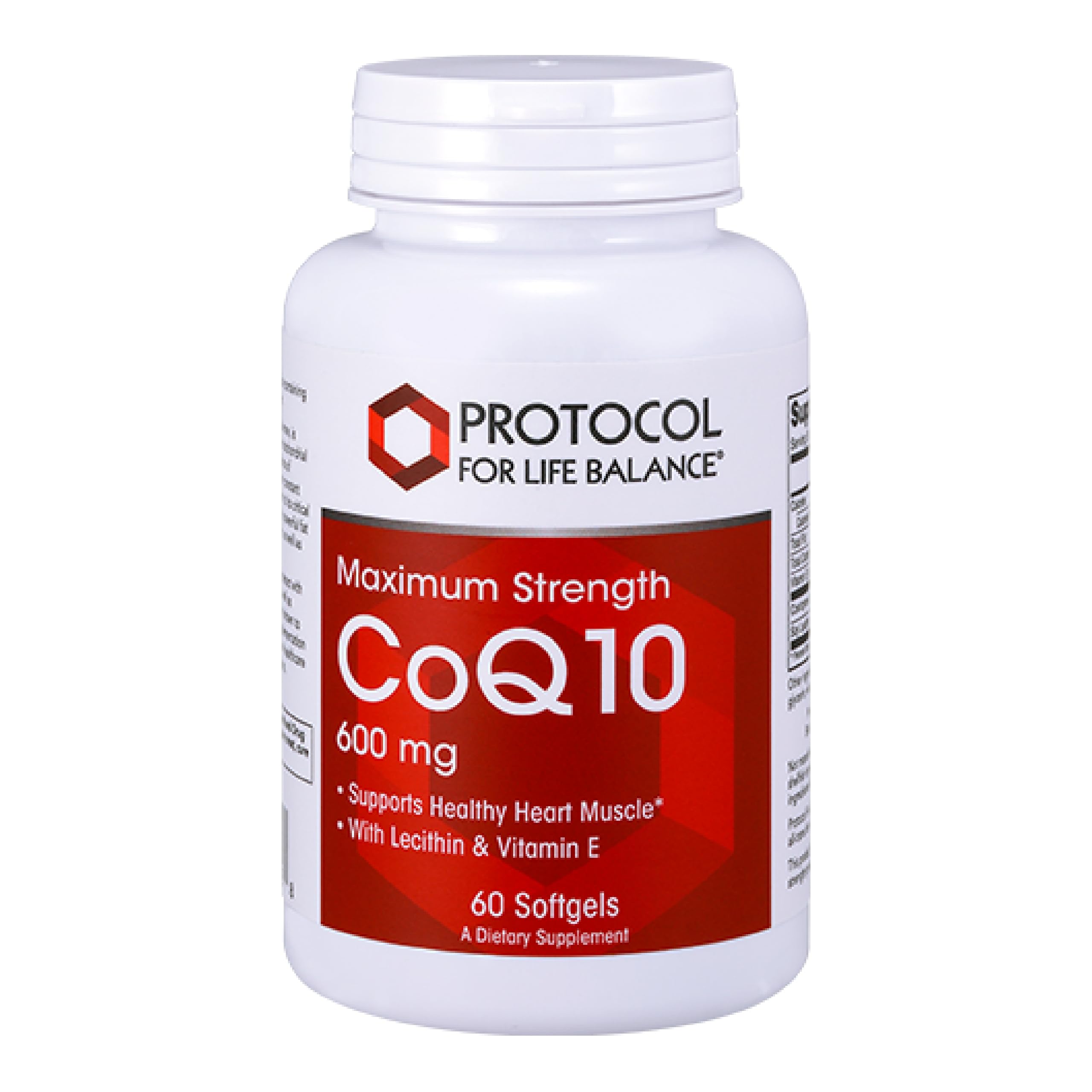 PROTOCOL FOR LIFE BALANCE CoQ10 600mg Softgels - Premium CoQ10 Supplement with Vitamin E & Soy Lecithin - Halal Certified, Egg Free - 60 Count - Supports Heart Health & Energy Production - Perfect for Daily Wellness Routine & Active Lifestyle