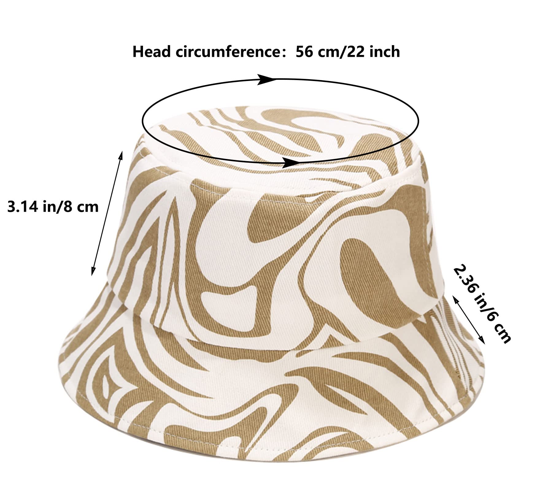 Stylish Animal Print Bucket Hat - Reversible & Packable Sun Hat for Women & Men - Perfect for Fishing, Beach, and Outdoor Adventures