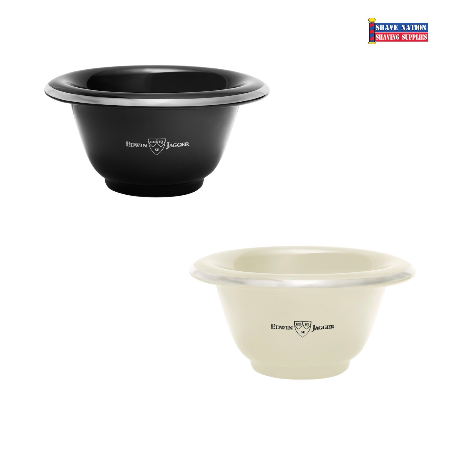 Edwin Jagger Porcelain Shaving Soap Bowl - Premium Shaving Bowl for Men, Classic Wet Shaving Accessory - Perfect for Traditional Shaving Rituals & Grooming Gifts
