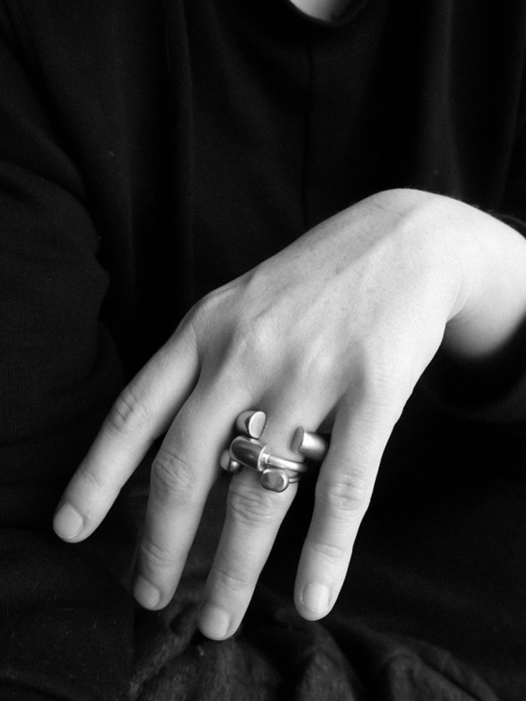 Lepagón Twin Ball Brass Ring - Elegant Minimalist Jewelry for Women - Perfect for Everyday Wear & Special Occasions
