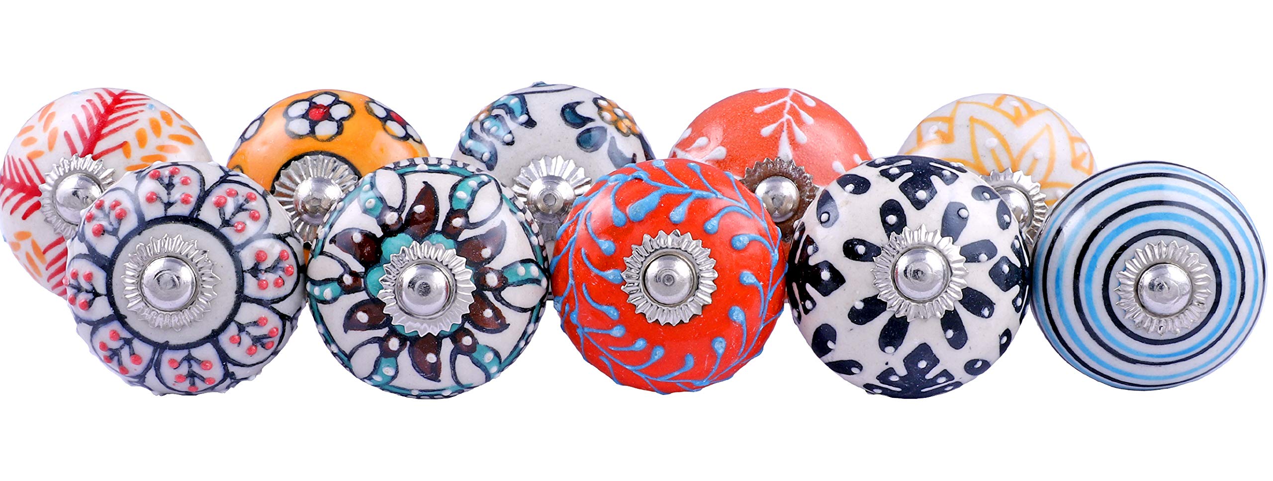 10-Pack Decorative Cabinet Knobs & Drawer Pulls - Assorted Styles for Kitchen, Dresser, Bathroom & Furniture Hardware Upgrade