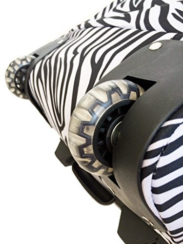 Zebra Print Duffle Bag with Wheels - Large Gym Tote, Travel Luggage & Sports Equipment Carrier for Workouts, Trips & Outdoor Adventures