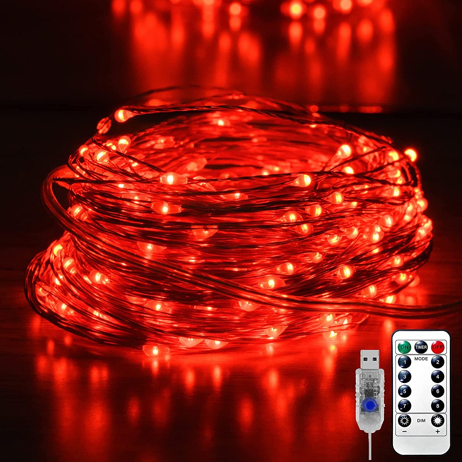 72ft USB Fairy String Lights - 220LED Waterproof with Remote for Bedroom, Wedding, Christmas Decor