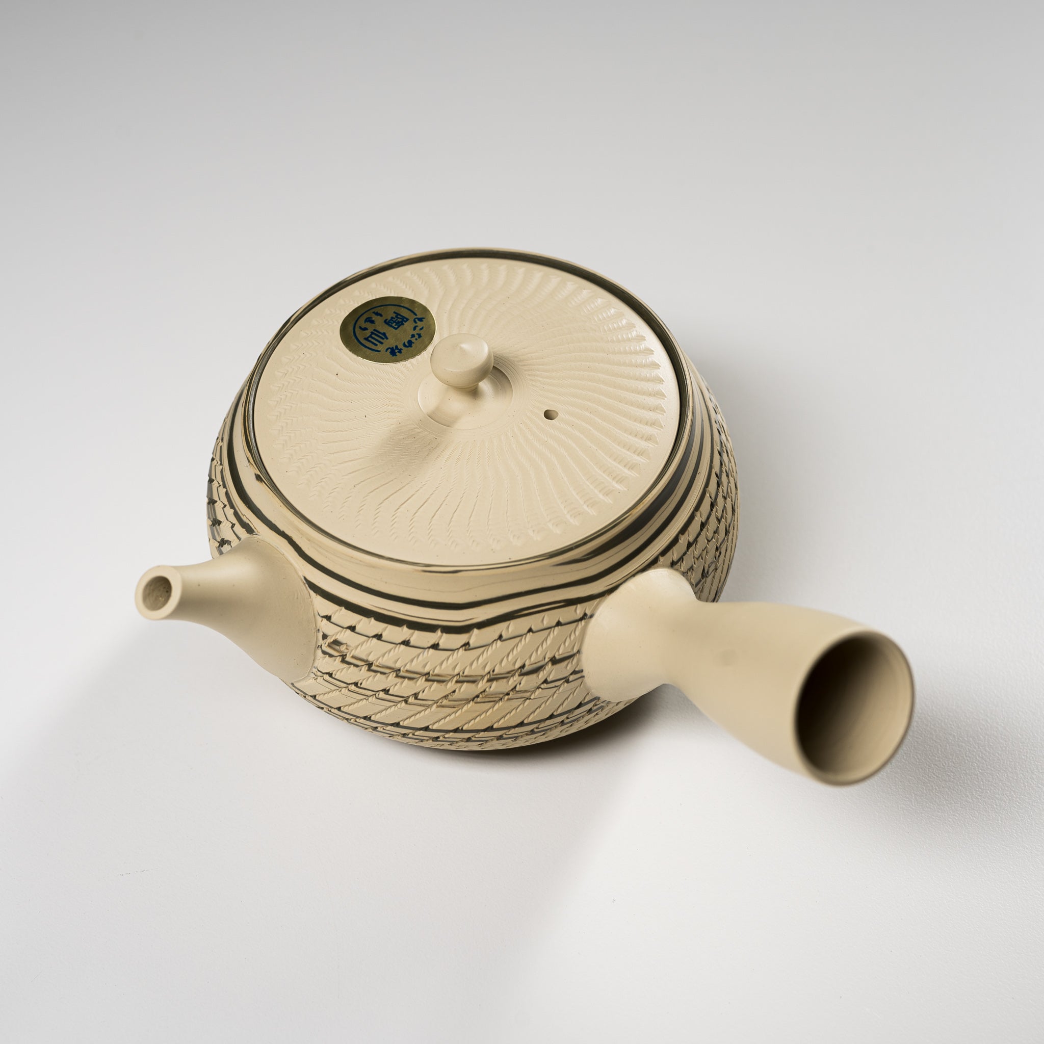 Premium Tokoname Japanese Teapot - 250ml Marble Glaze Ceramic Kyusu for Green Tea & Loose Leaf Brewing - Elegant Tea Set for Home, Office & Gifting