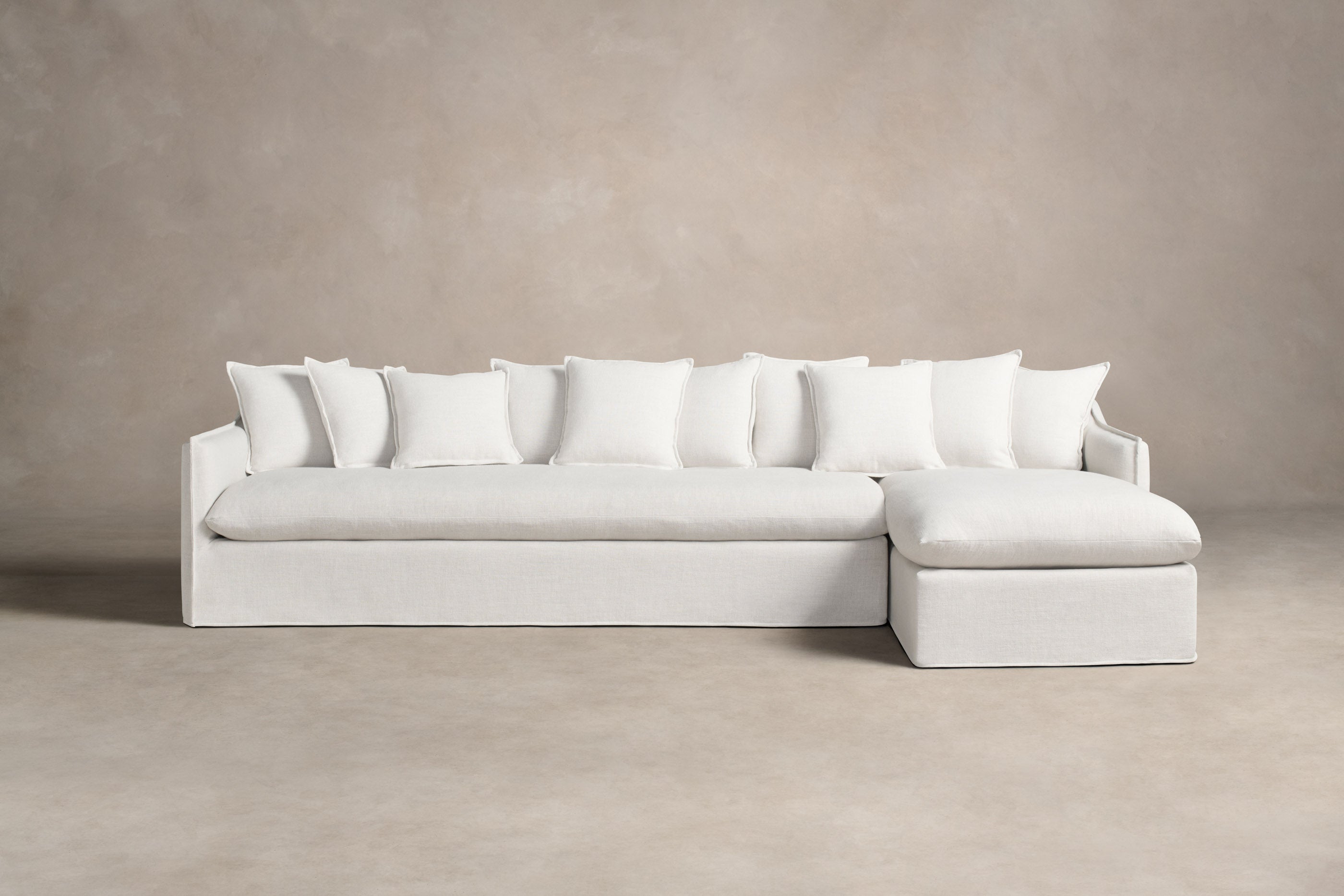 Premium Dune Sectional Sofa - Performance Woven Chenille Fabric with Lace Accents | Modern Living Room Furniture for Home Theater & Family Gatherings