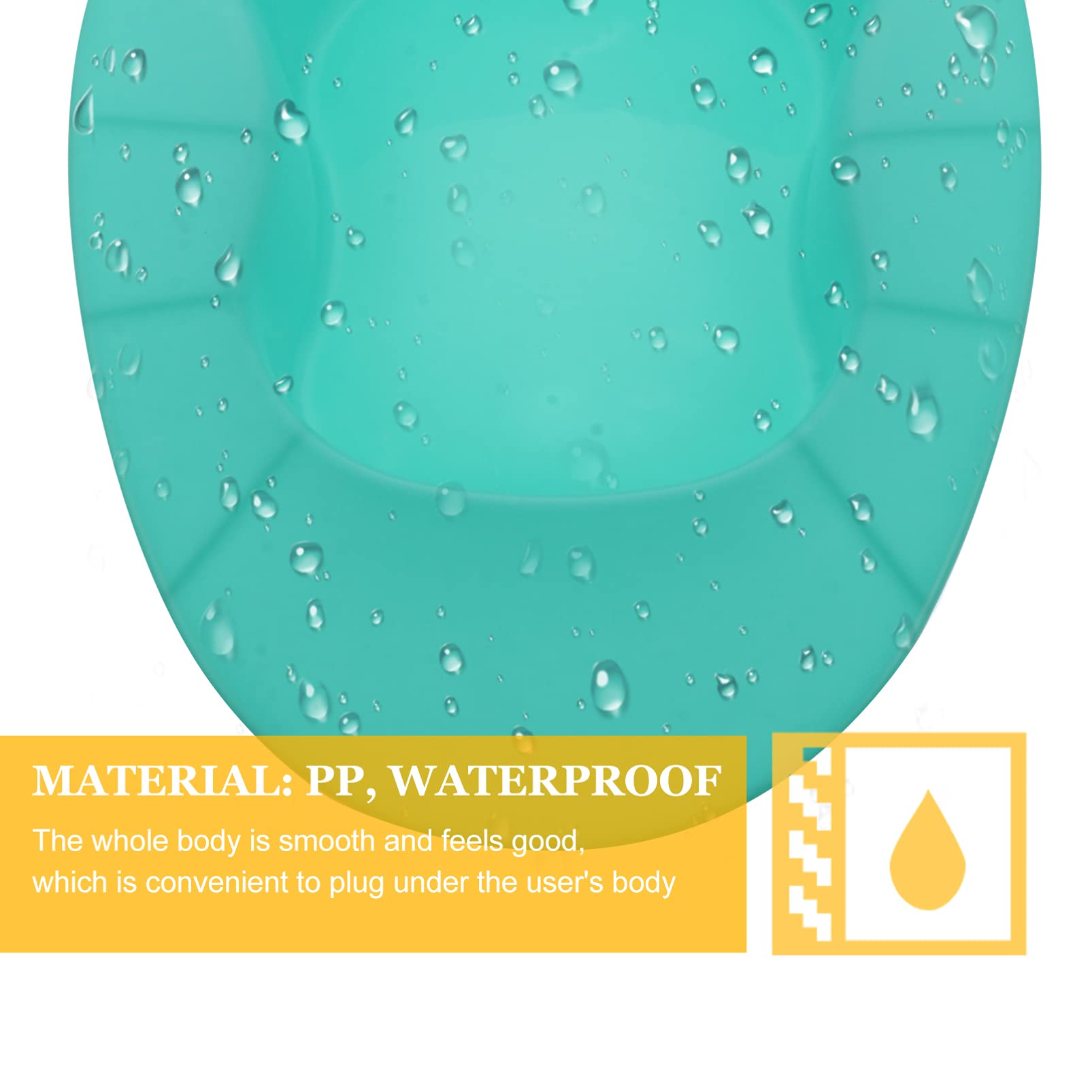 1PC Plastic Bed Pan for Elderly & Handicapped Patients - Durable & Comfortable Bedside Commode for Home Care & Hospital Use