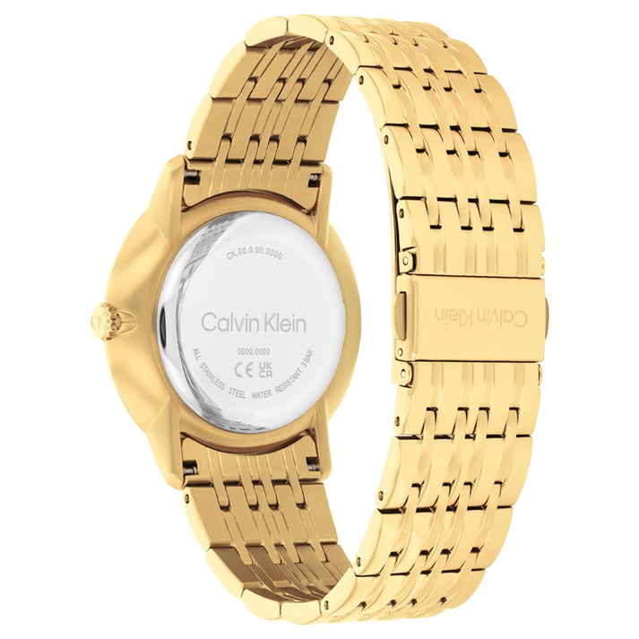 Calvin Klein Intrigue Gold Mesh Bracelet Watch 25300007 - Elegant & Stylish Women's Timepiece for Work, Parties & Everyday Wear