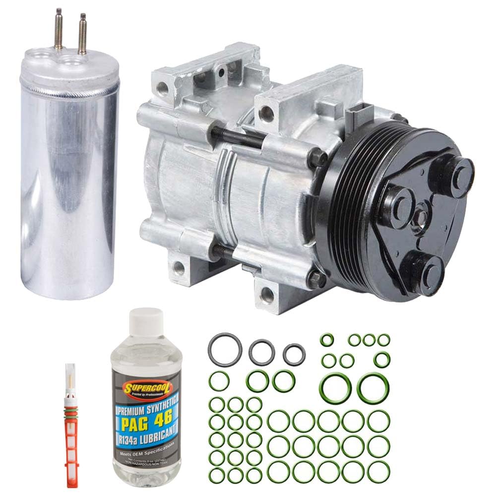 New AC Compressor with A/C Repair Kit for 1999-2000 Ford Windstar - 60-80250RK | BuyAutoParts | Perfect for Summer Cooling & Auto AC System Repairs