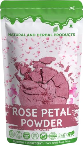 100% Pure & Natural Rose Petal Powder (100g) - Organic Face & Body Skin Care, Bath Soak, Edible Food Grade for Drinks & Cooking - Promotes Glowing Skin & Herbal Wellness - Perfect for DIY Beauty Recipes, Relaxing Baths & Healthy Beverages