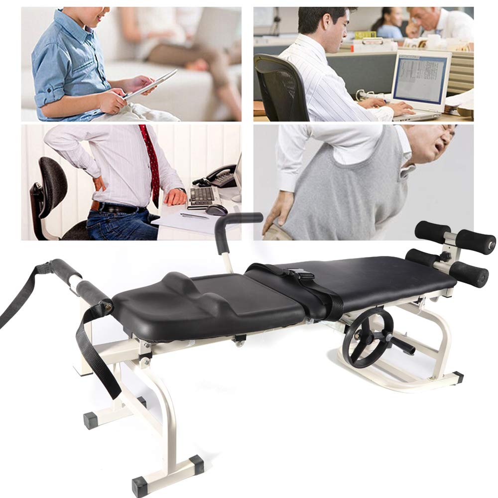 57-83 Inch Back Stretcher & Cervical Spine Traction Device - Adjustable Lumbar Support, Neck Decompression & Massage for Pain Relief - Home & Office Use for Adults & Teenagers - Perfect for Post-Work Recovery, Desk Job Comfort & Chronic Back Pain Management