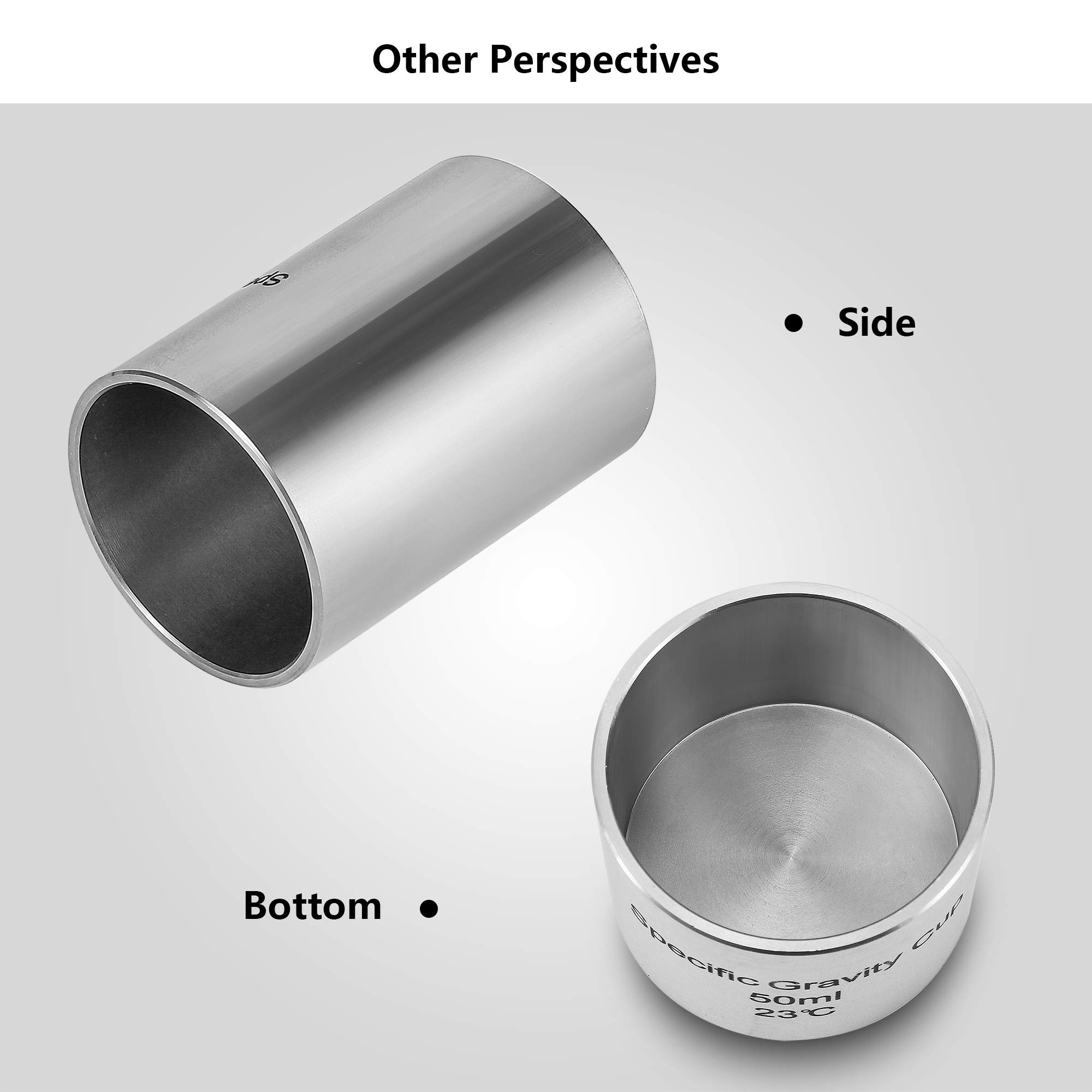 CGOLDENWALL Stainless Steel Density & Specific Gravity Test Cup - 50ml/100ml Capacity - Lab Equipment for Liquid Measurement (Ideal for Chemistry, Petroleum & Industrial Applications)
