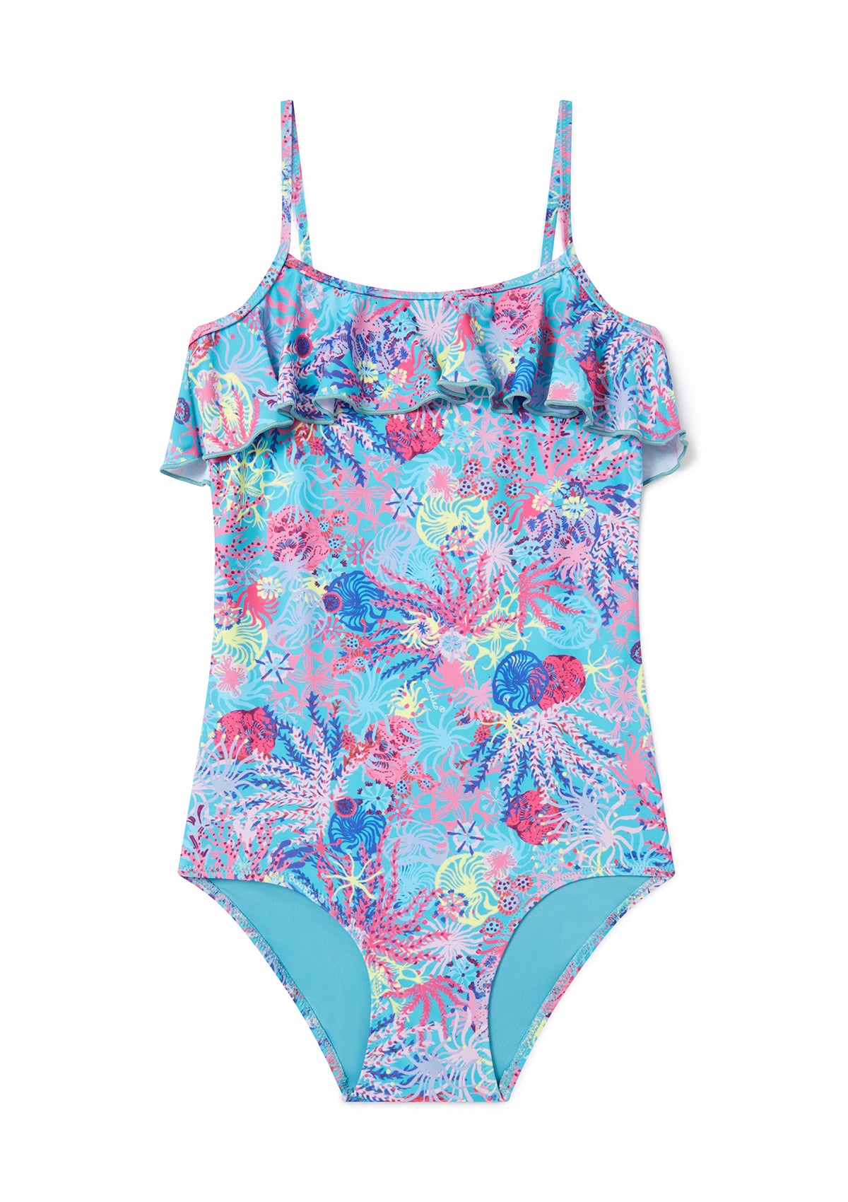 Coral Swimsuit for Older Girls & Matching Father-Daughter Swimwear Set - Beach Vacation, Pool Party, Family Outing