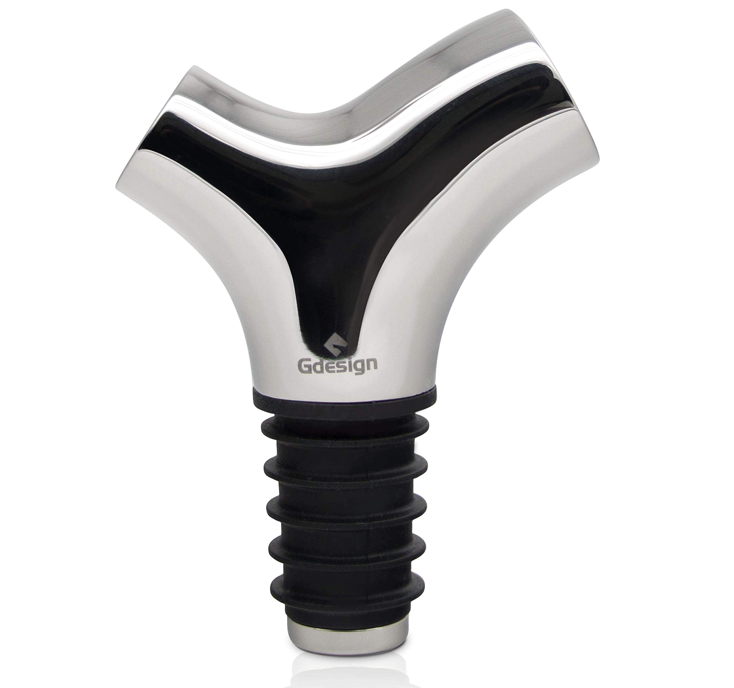 Premium 304 Stainless Steel Y-Shaped Wine Bottle Stopper - Silver Triangular Design with Airtight Seal | Easy to Clean & Reusable | Perfect for Red Wine, White Wine, Champagne & Home Bar Accessories