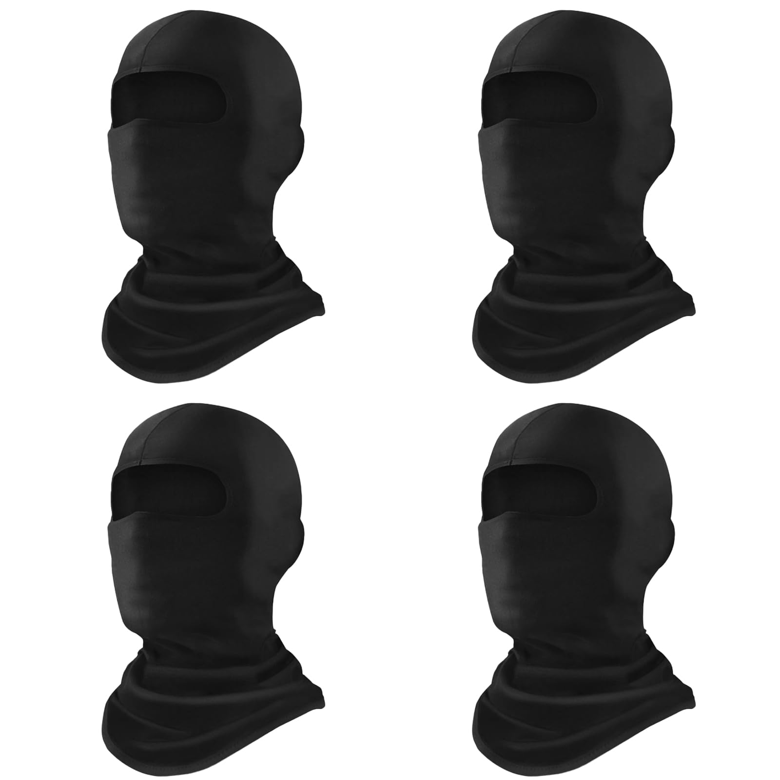 4 Pack Balaclava Ski Face Mask for Men & Women - Cooling Neck Gaiter, Full Head Cover for Winter Sports, Cycling, Running & Outdoor Activities