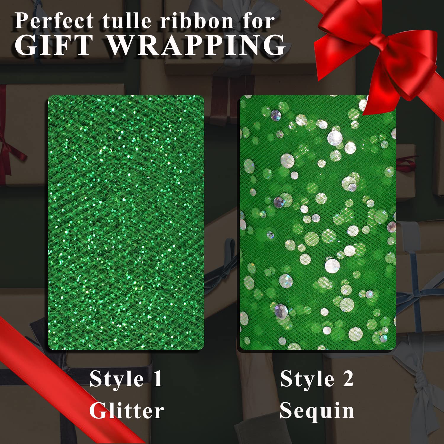 Sparkly Sequin Tulle Fabric Rolls - 6