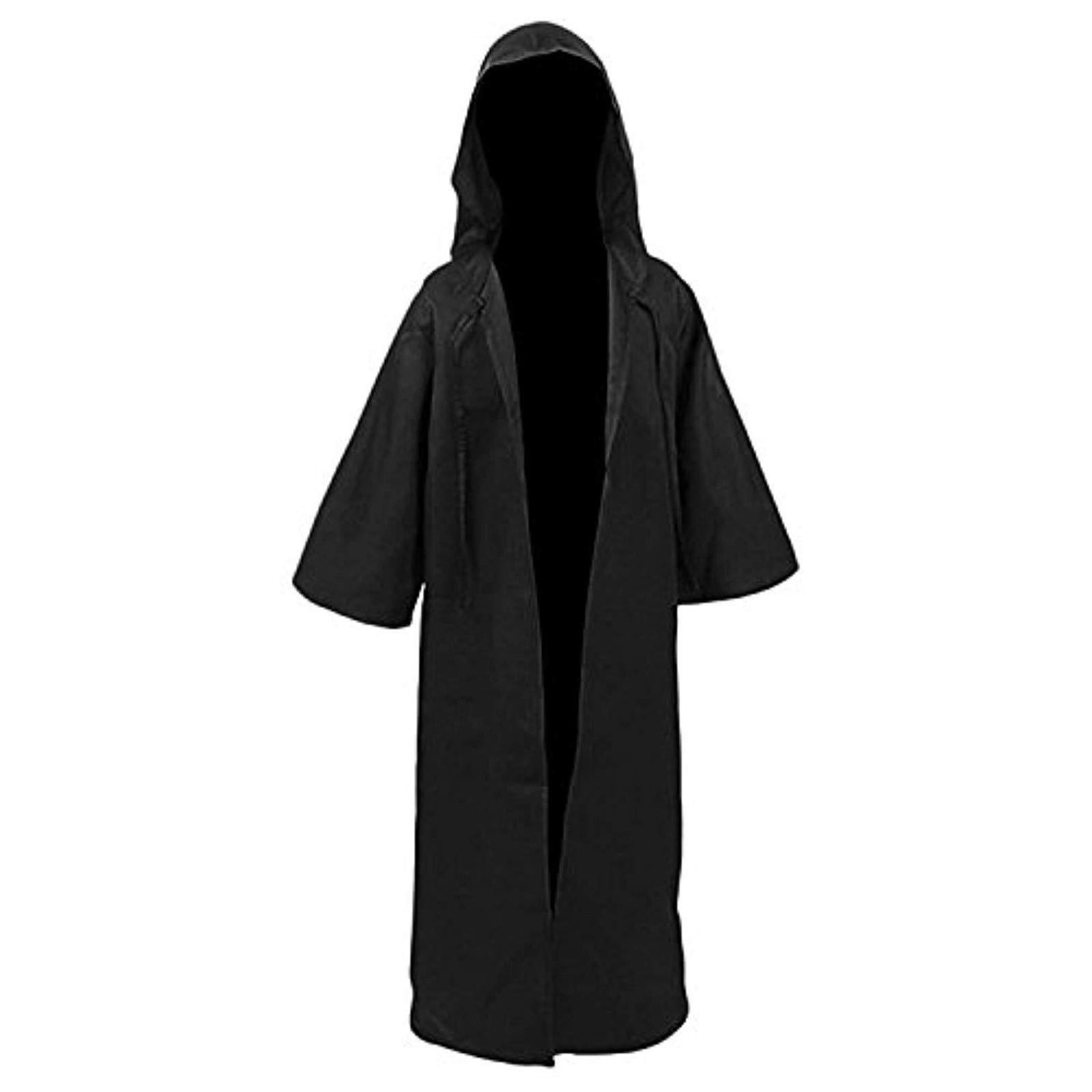 BZGTZT Women's Hooded Jedi Robe - Medieval Knight Costume & Gothic Cloak for Halloween Cosplay, Masquerade Party & Renaissance Faire Outfits | Fantasy Dress Up & Themed Events