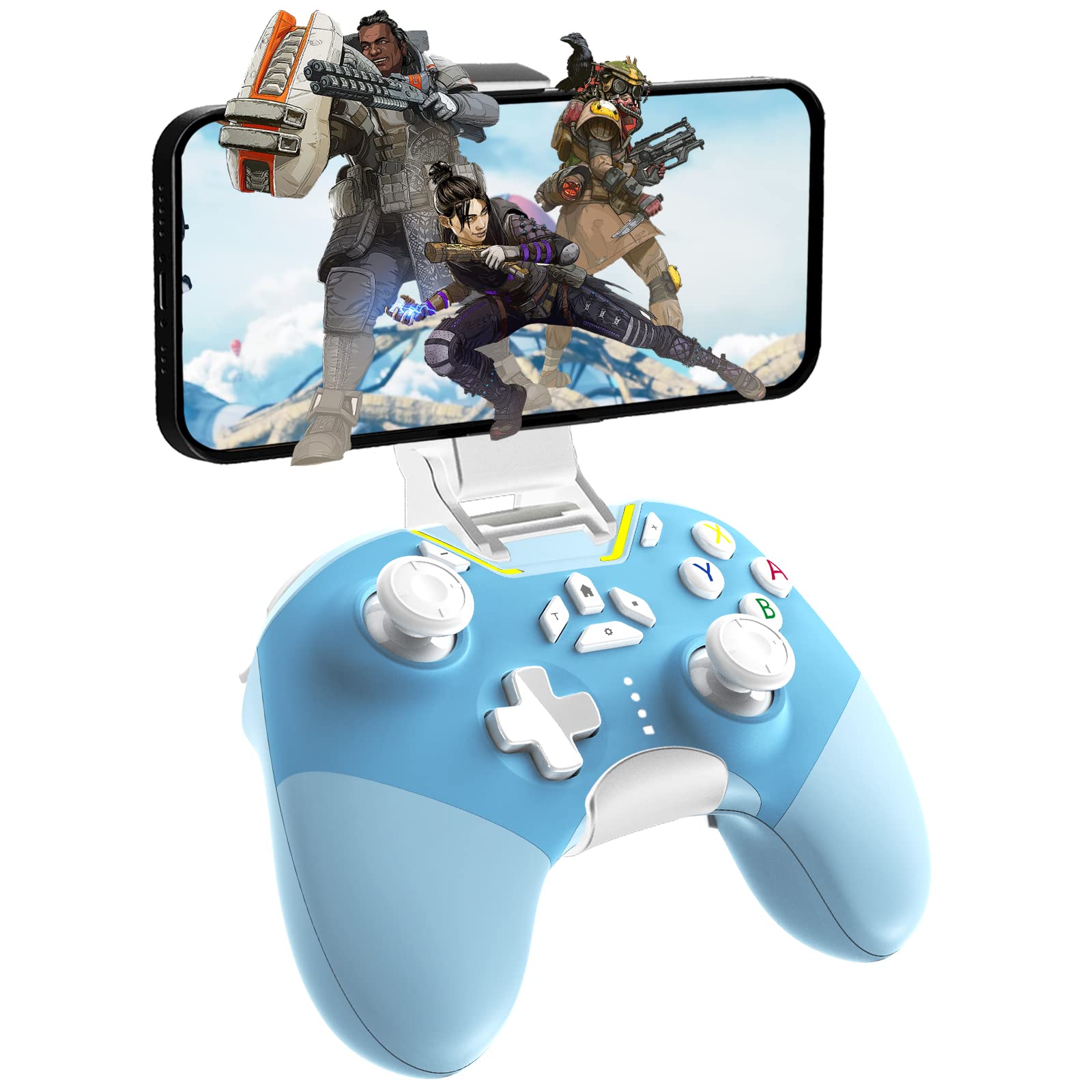 Premium Wireless Bluetooth Gaming Controller for iPhone & Android - Hall Effect Joystick, MFi Certified, Compatible with Apple Arcade, PC, Switch & Steam | Features Macro, Turbo Mode, 6-Axis Motion & Adjustable Vibration | Perfect for Mobile Gaming, Cloud Gaming & Esports Tournaments