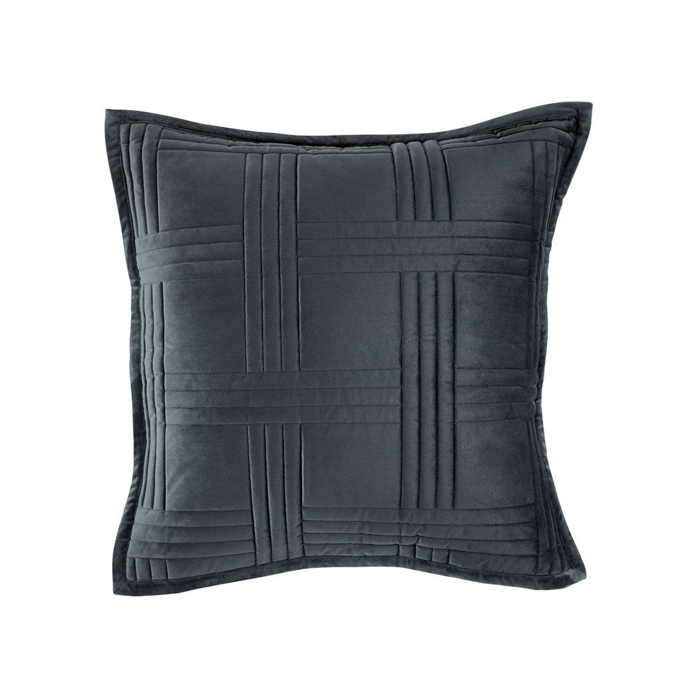 Premium Dayton Charcoal Square Filled Cushion - Soft & Supportive Seat Pillow for Sofa, Bed, Floor - Home Decor & Comfort Accessory