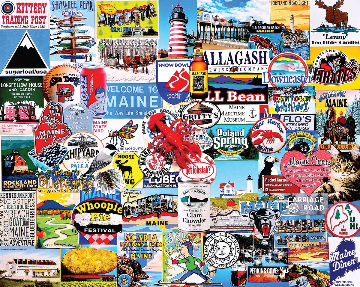 White Mountain 1000-Piece I Love Maine Jigsaw Puzzle for Adults & Families