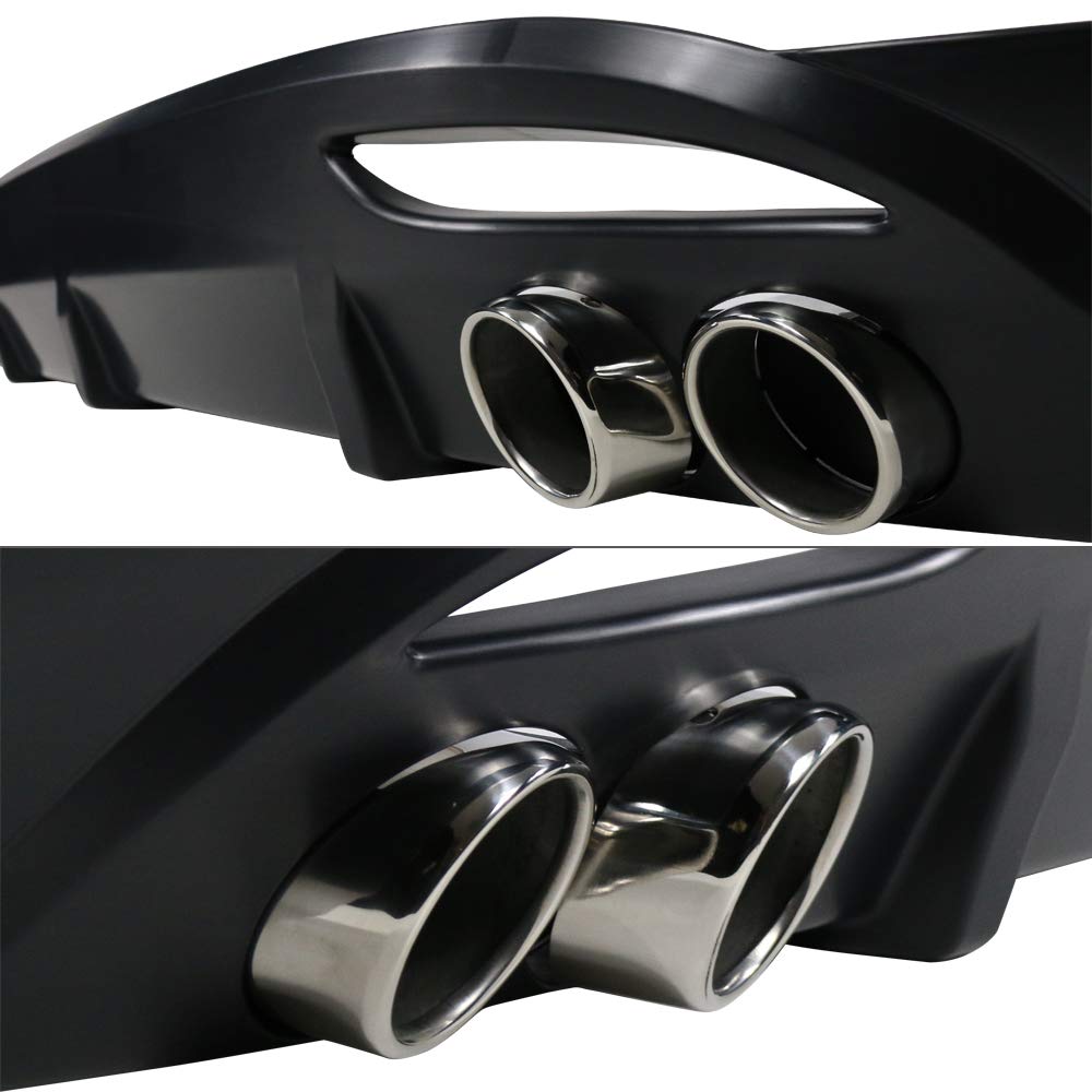 IKON MOTORSPORTS Rear Bumper Lip Spoiler for 2010-2014 Hyundai Elantra 4-Door Sedan | Factory Style PP Black Rear Splitter | Enhances Aerodynamics & Sporty Look | Perfect for Car Enthusiasts & Street Racing